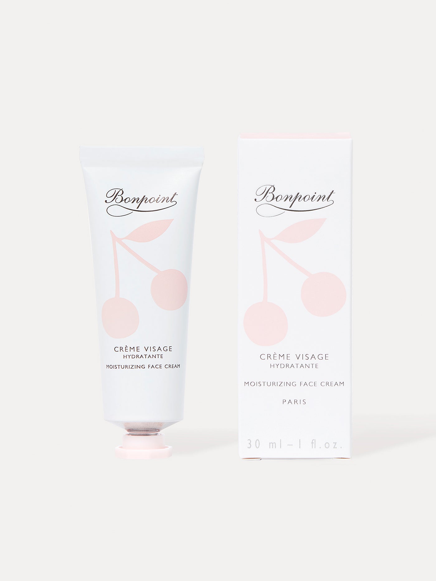 Crème visage hydratante tube rose pâle 30 ml