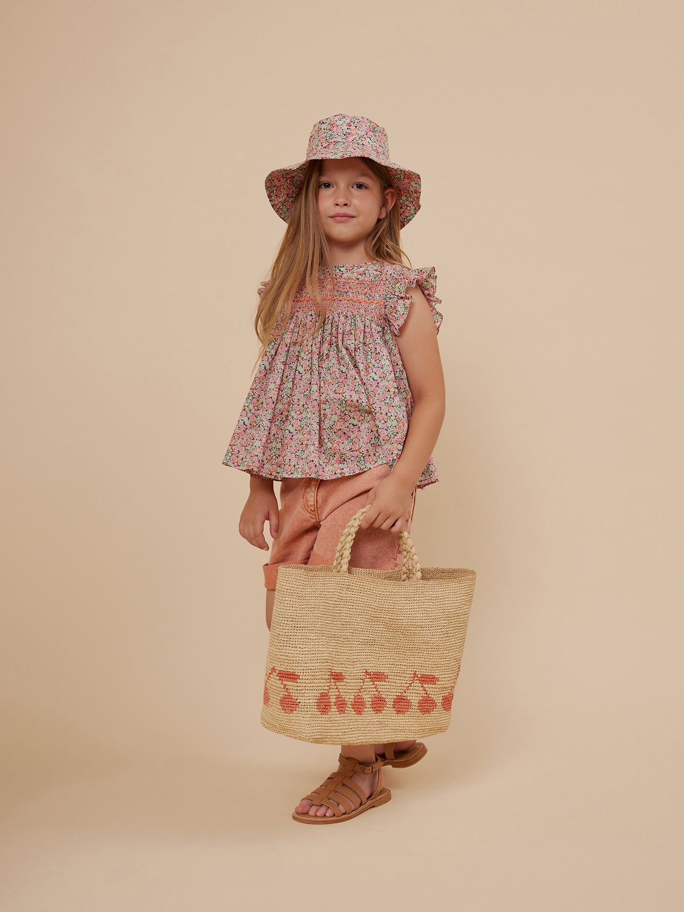 Chapeau Faye corail