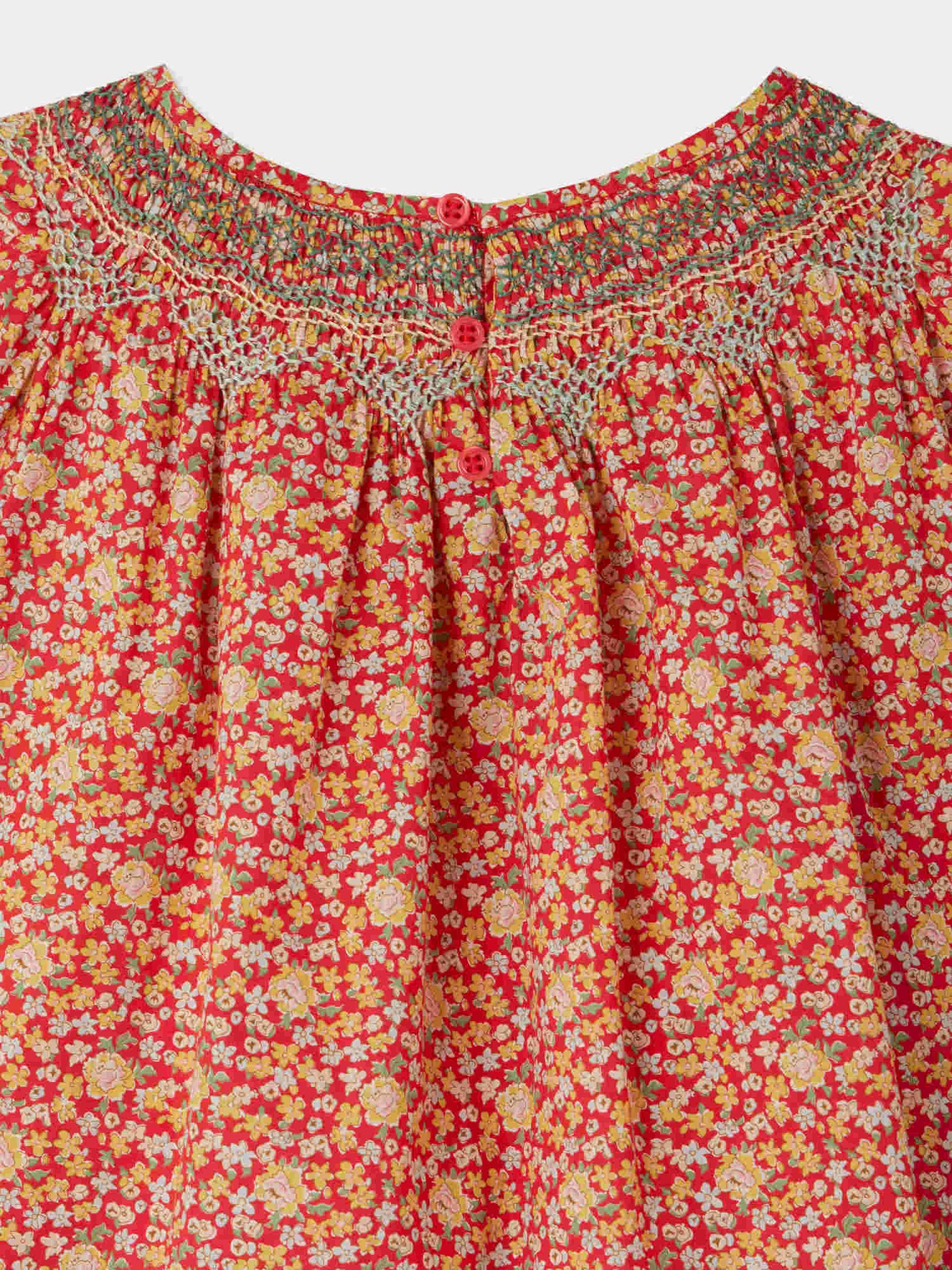 Nella smocked blouse made with Liberty fabrics