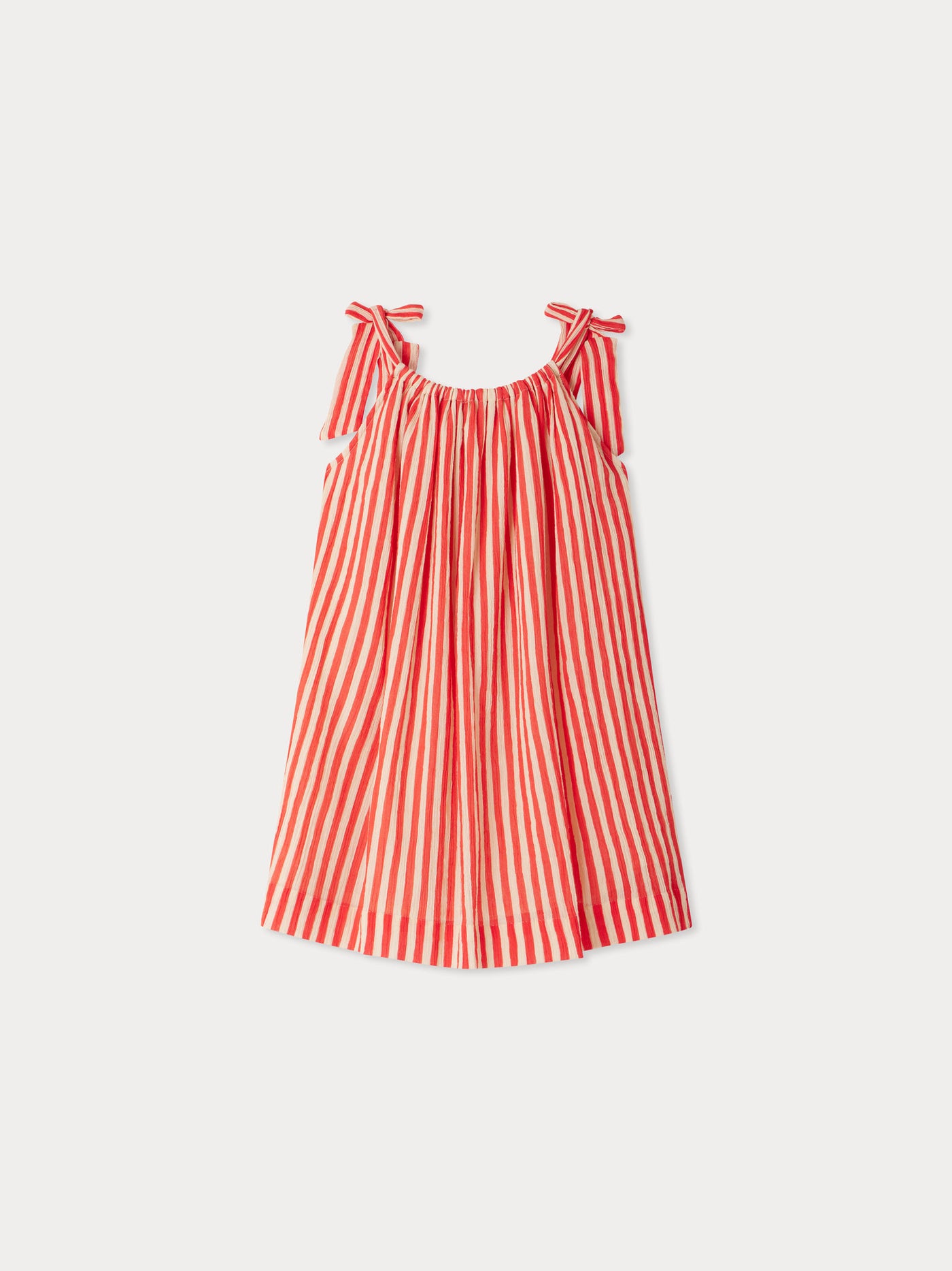 Eloise-Kleid aus gestreiftem Krepp