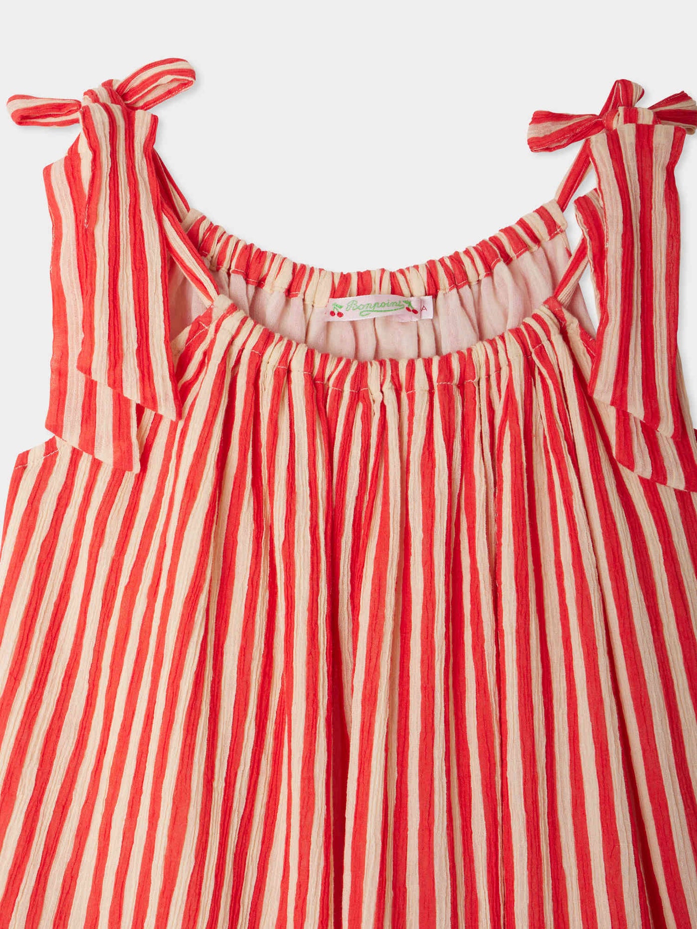 Eloise-Kleid aus gestreiftem Krepp