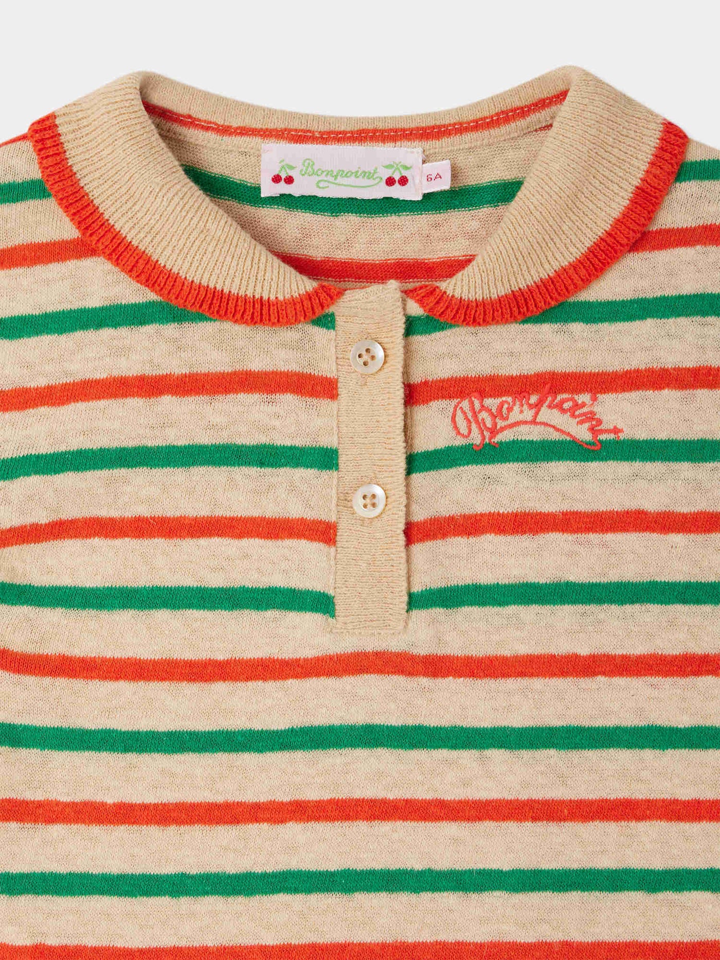 T-shirt con colletto polo a righe Edelyne