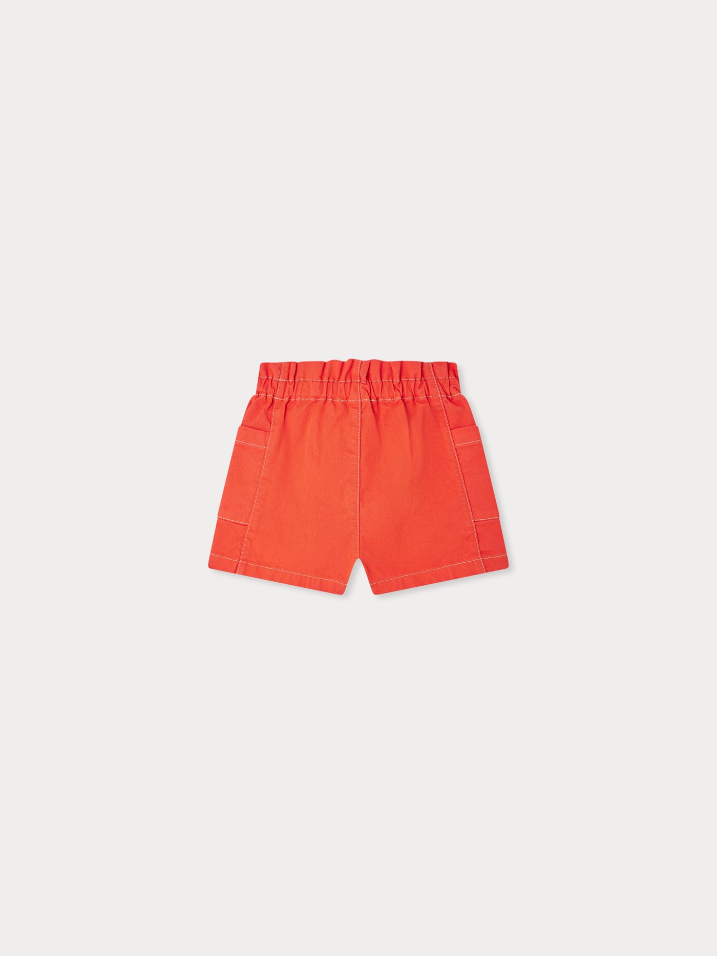 Nougat elastische Jeansshorts