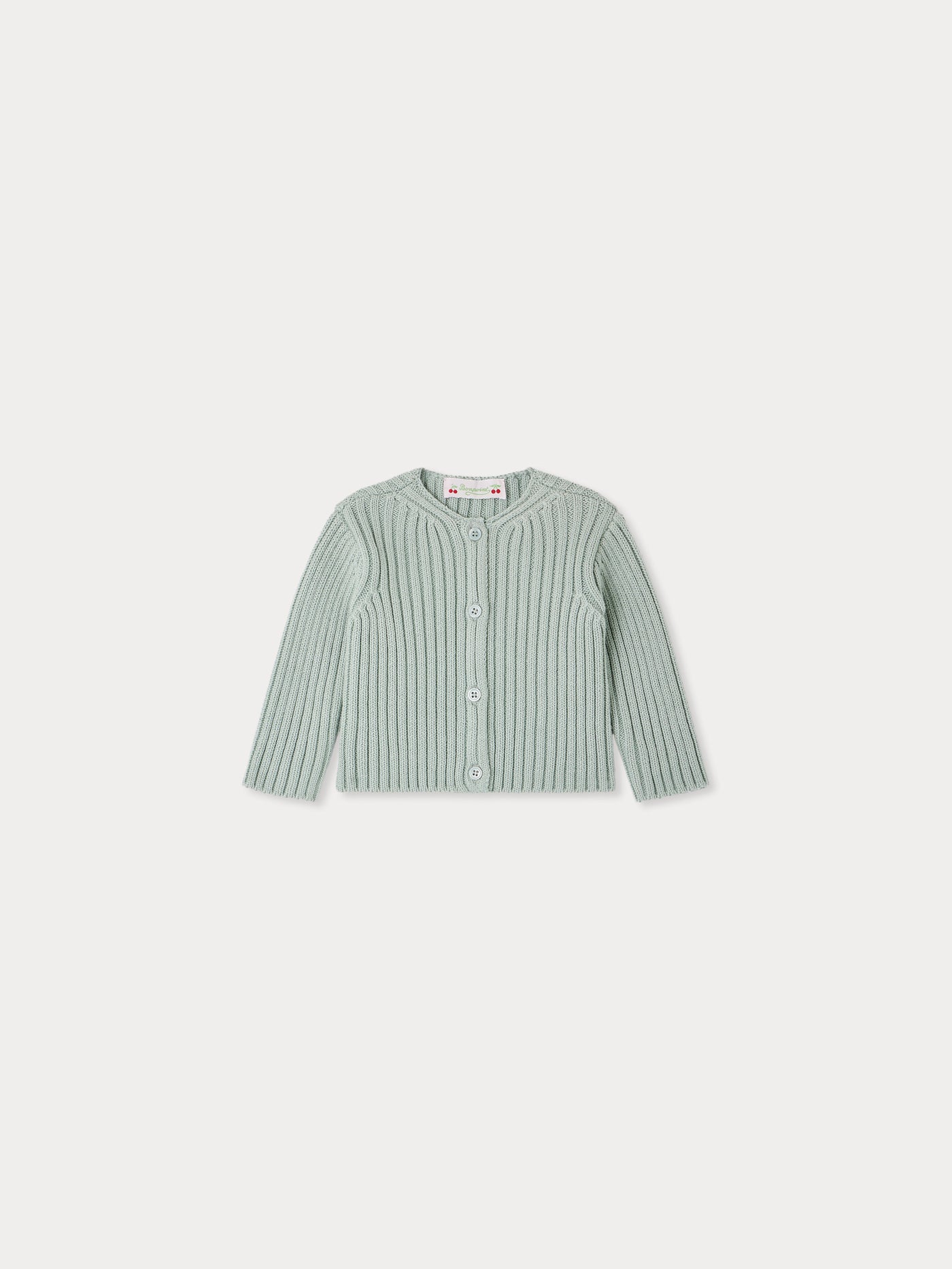 Esil gerippter Rundhals-Cardigan