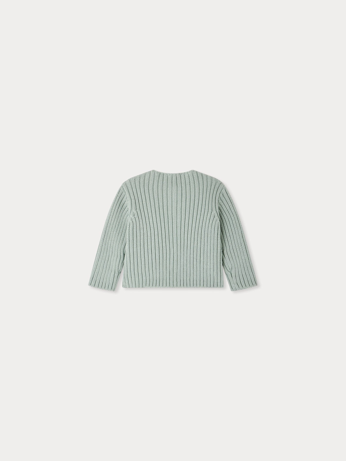 Esil gerippter Rundhals-Cardigan
