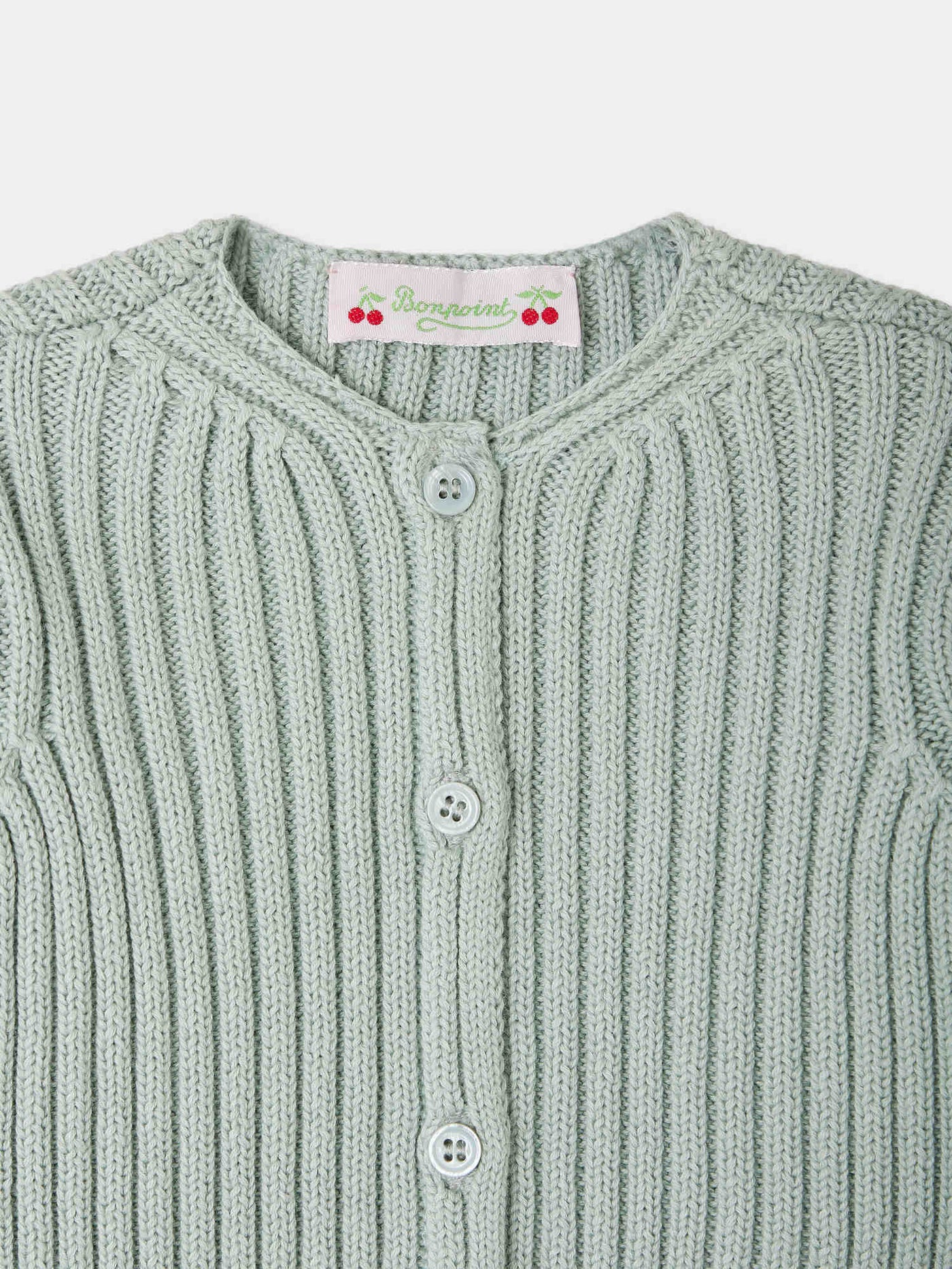 Esil gerippter Rundhals-Cardigan