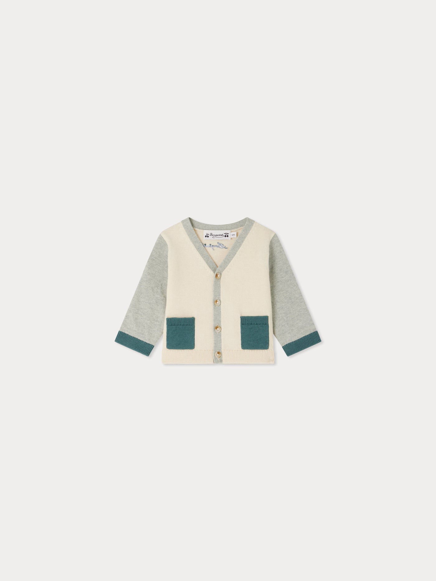 Tahiel-Cardigan mit V-Ausschnitt und Stickerei