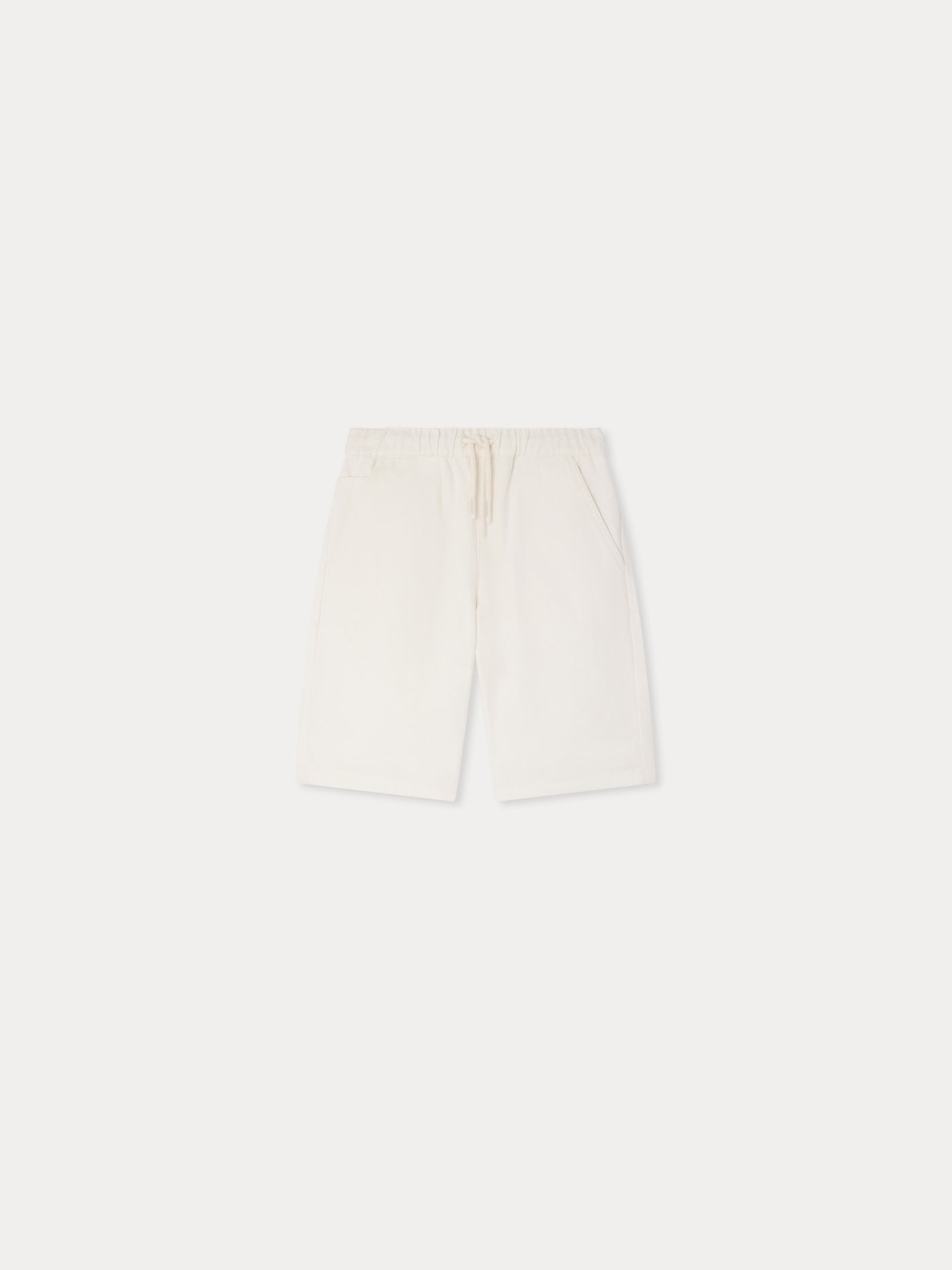Elgar ecru organic cotton shorts