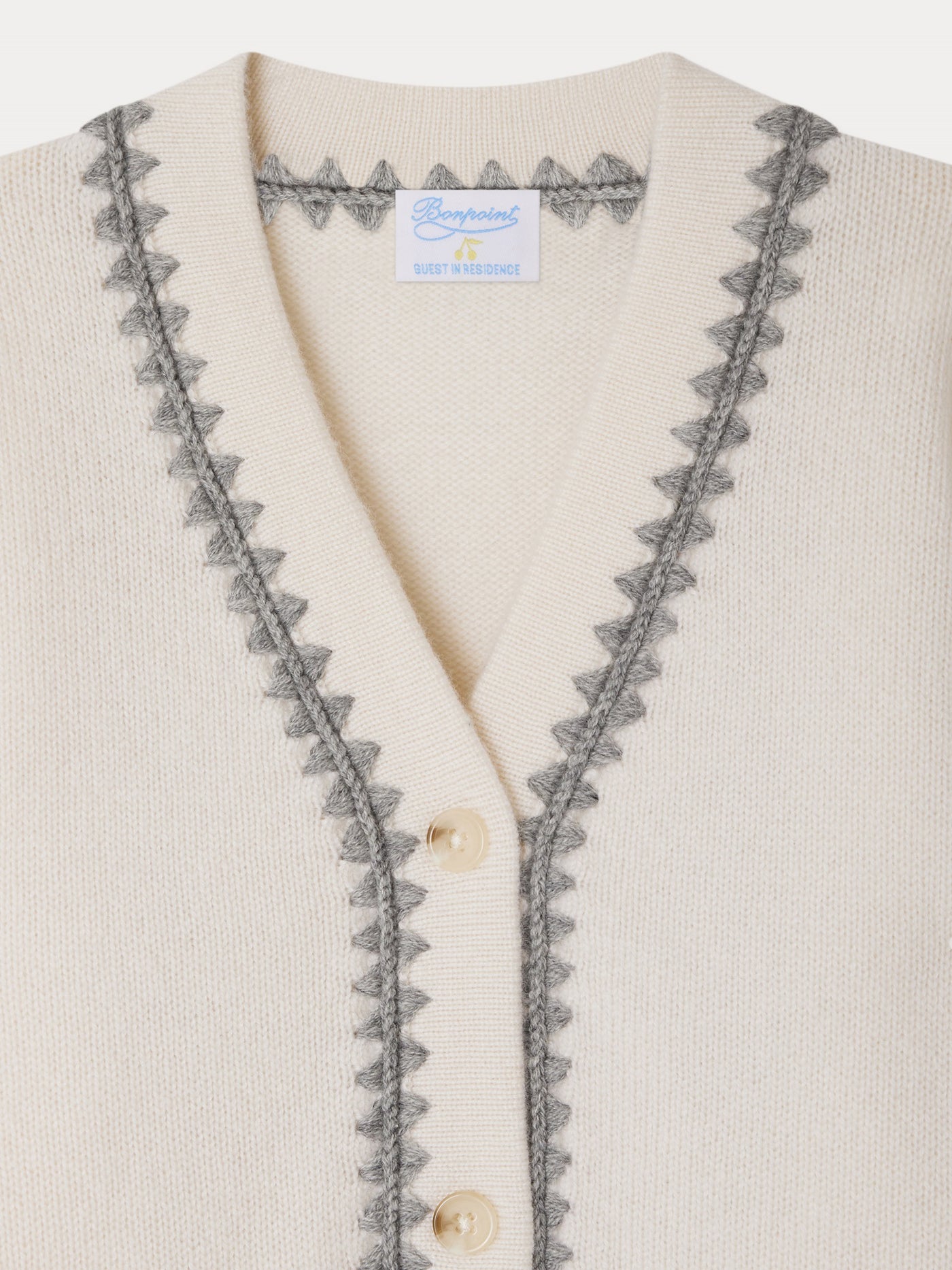 Cardigan Lyndon Bonpoint x Guest in Residence con ricamo in cashmere