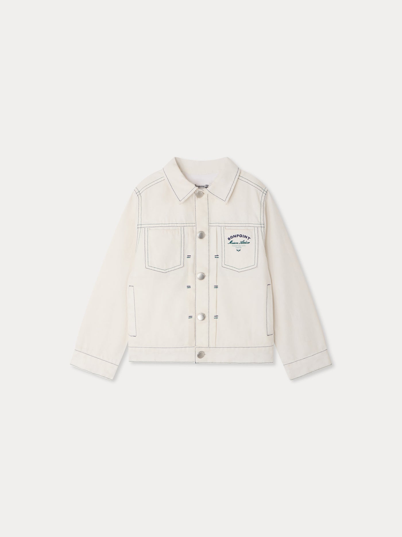 Leddis Jeansjacke mit Kontrastnähten aus Bio-Baumwolle