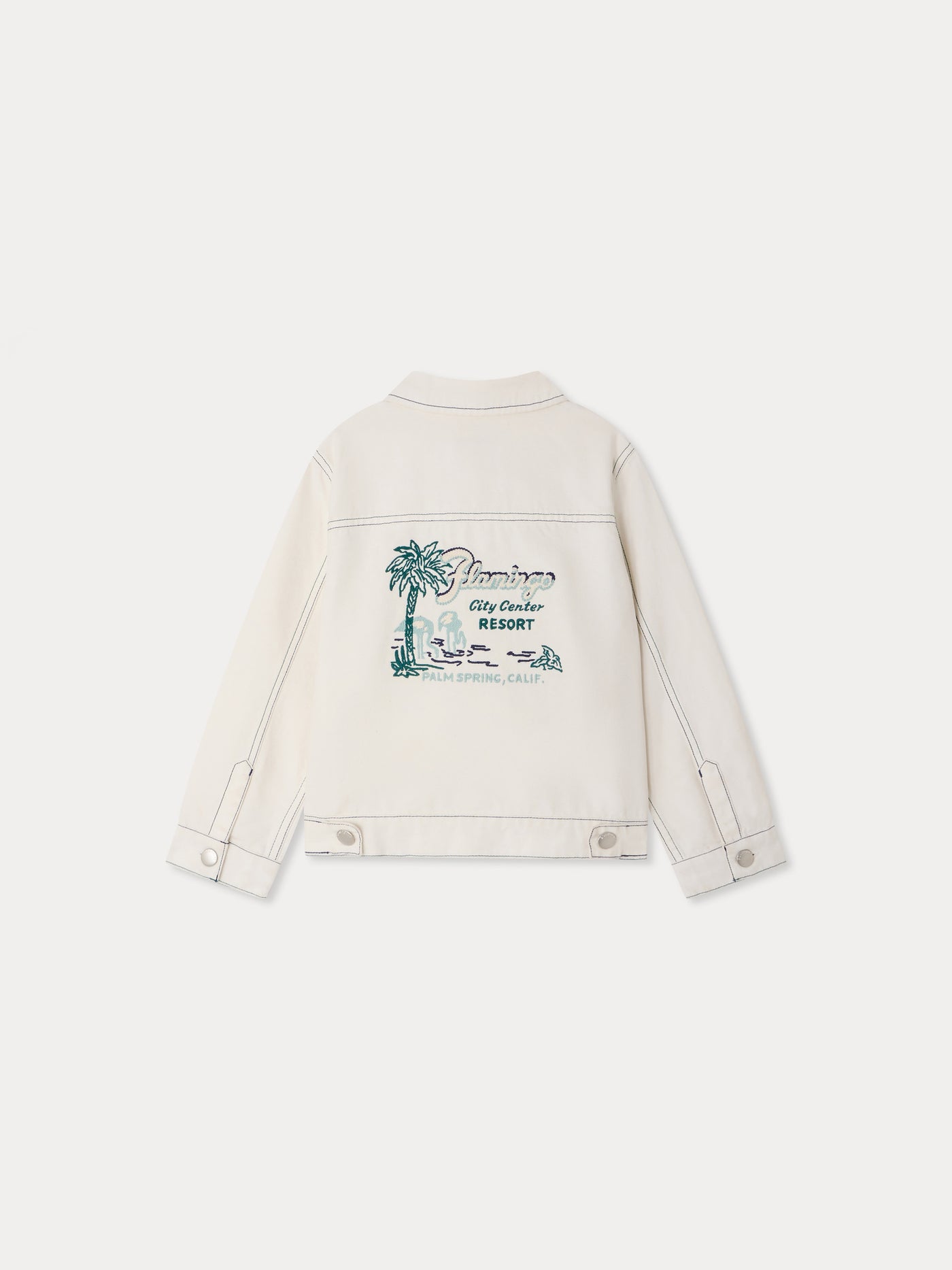 Leddis Jeansjacke mit Kontrastnähten aus Bio-Baumwolle