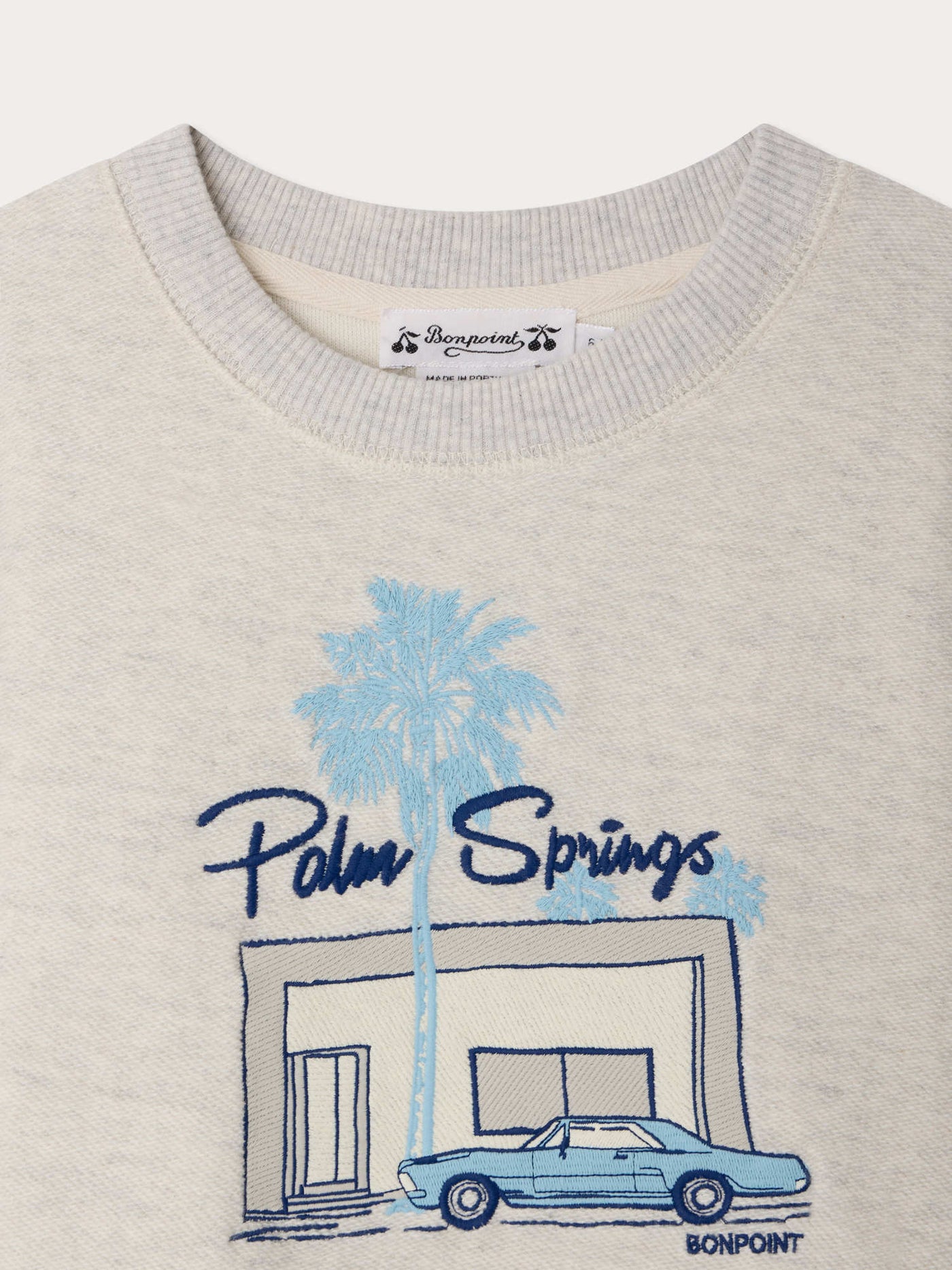 Sweat Tonino brodé Palm Springs en coton biologique