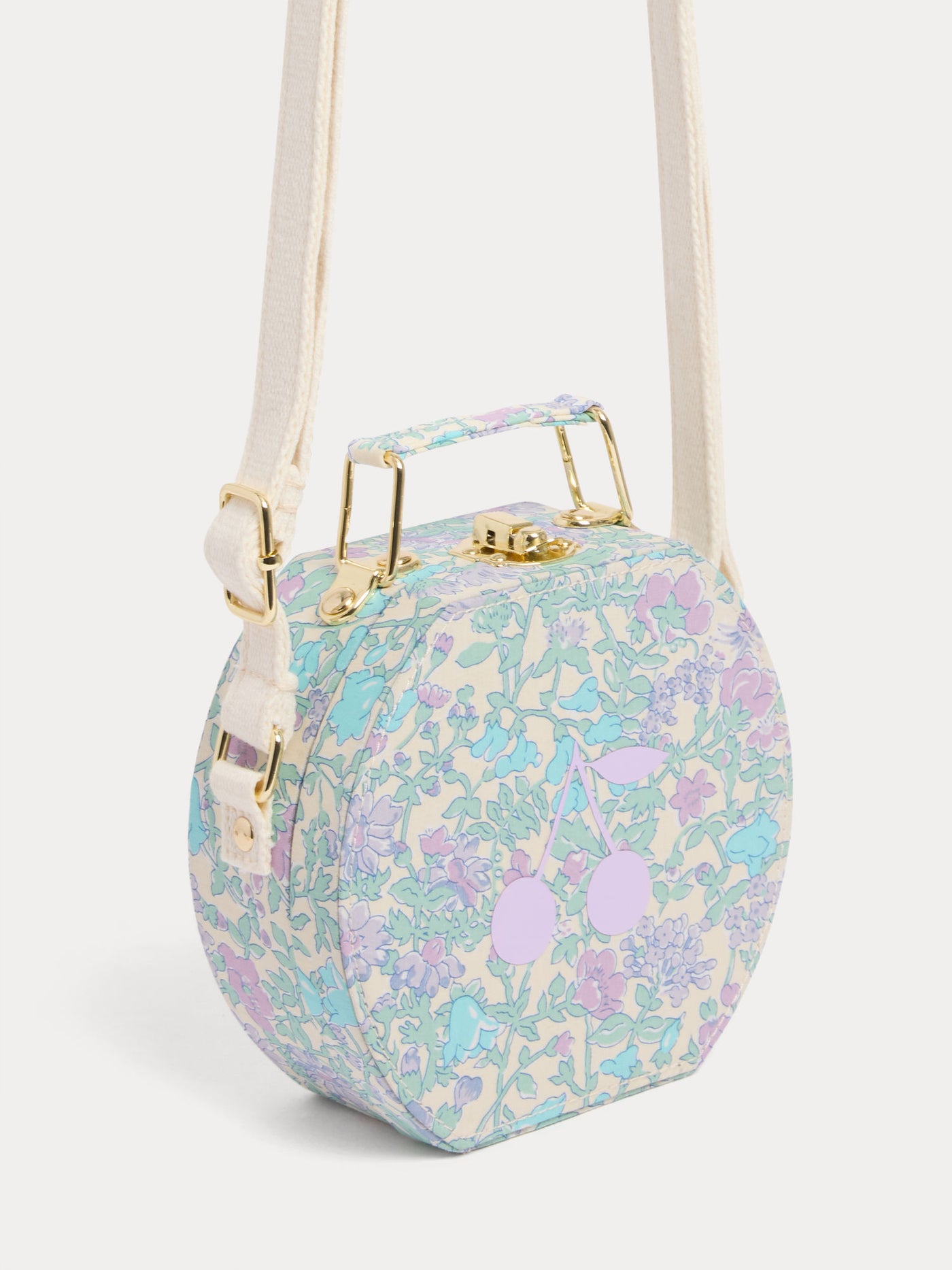 Sac Valisette Jadore en tissu Liberty avec imprimé cerise en coton biologique