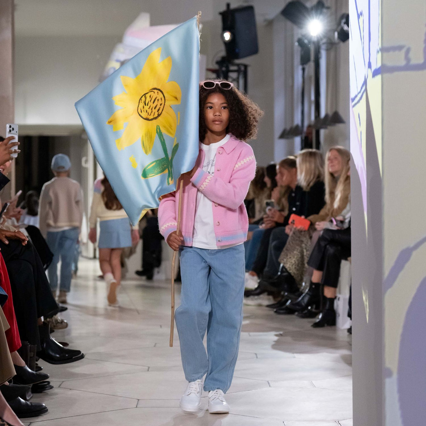 Look bambina Bonpoint x Guest in Residence - Giacca in cashmere