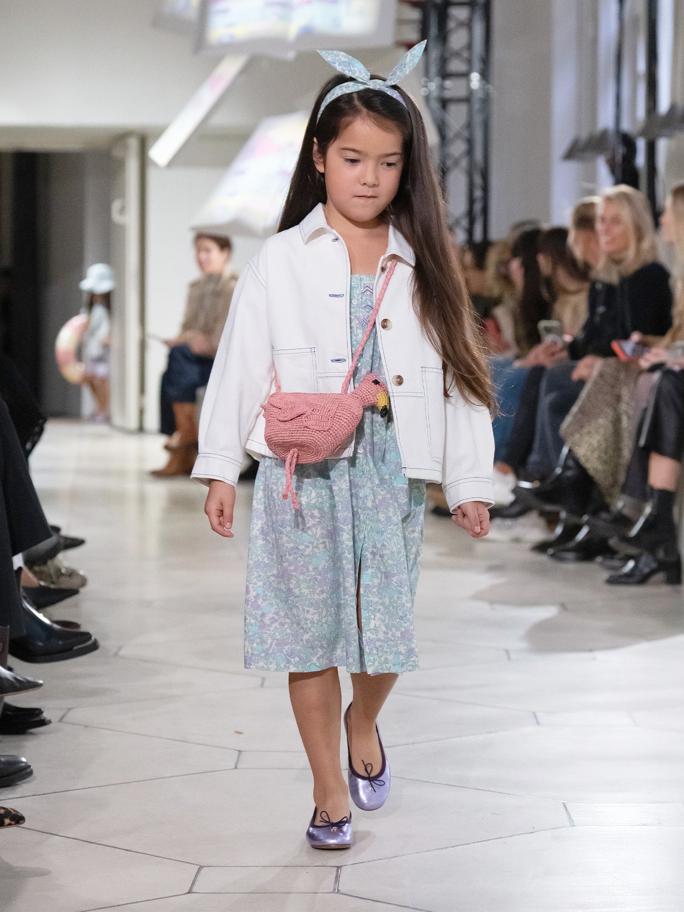 Abito Passion con smock e ricamo in tessuto Liberty in cotone biologico