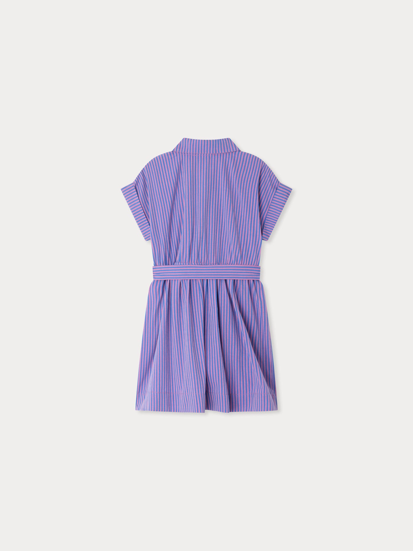 Robe Gisele à rayures avec broderie en coton biologique