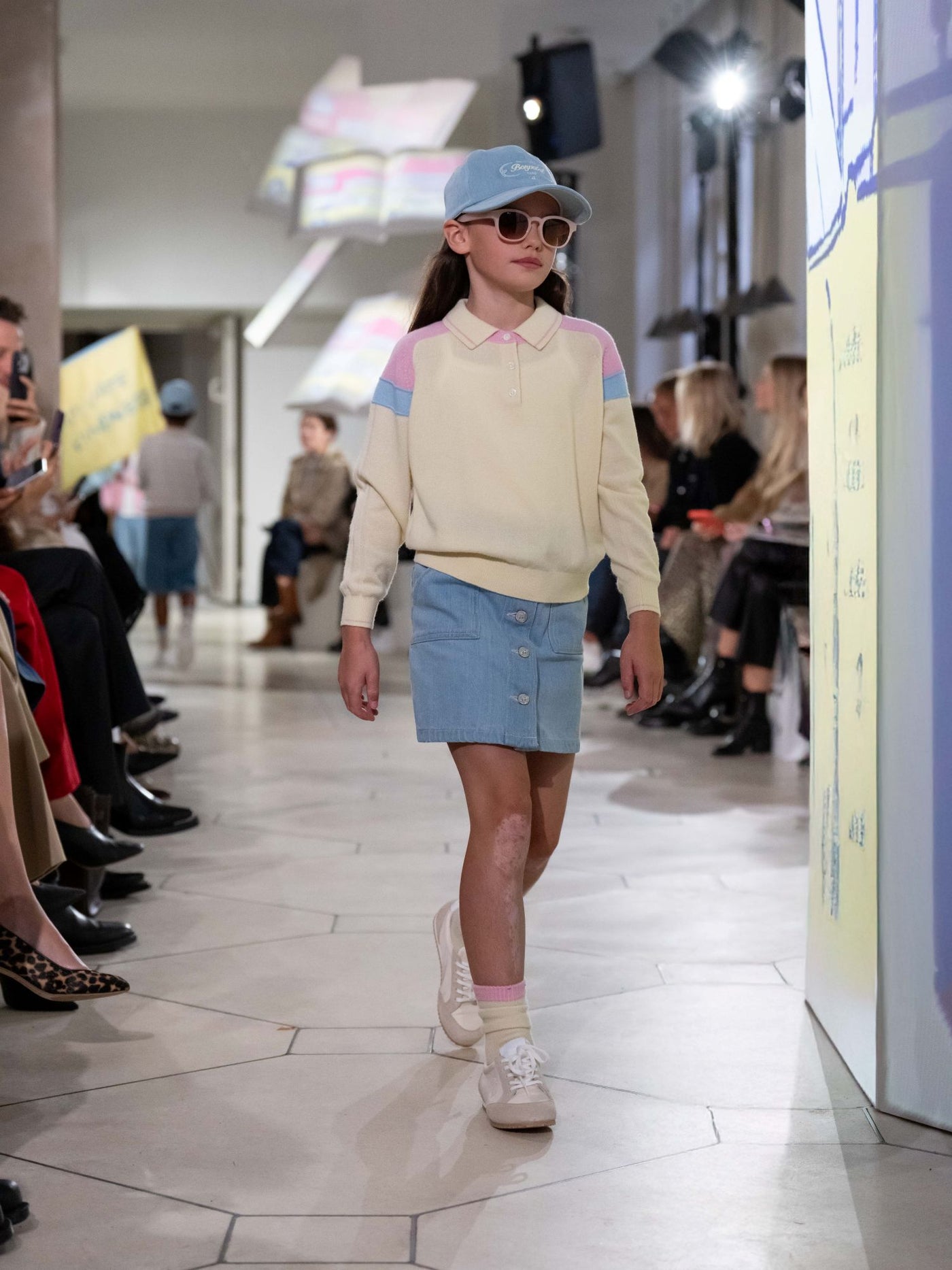 Bonpoint x Guest in Residence Lynsey color-blocked cashmere polo neck sweater