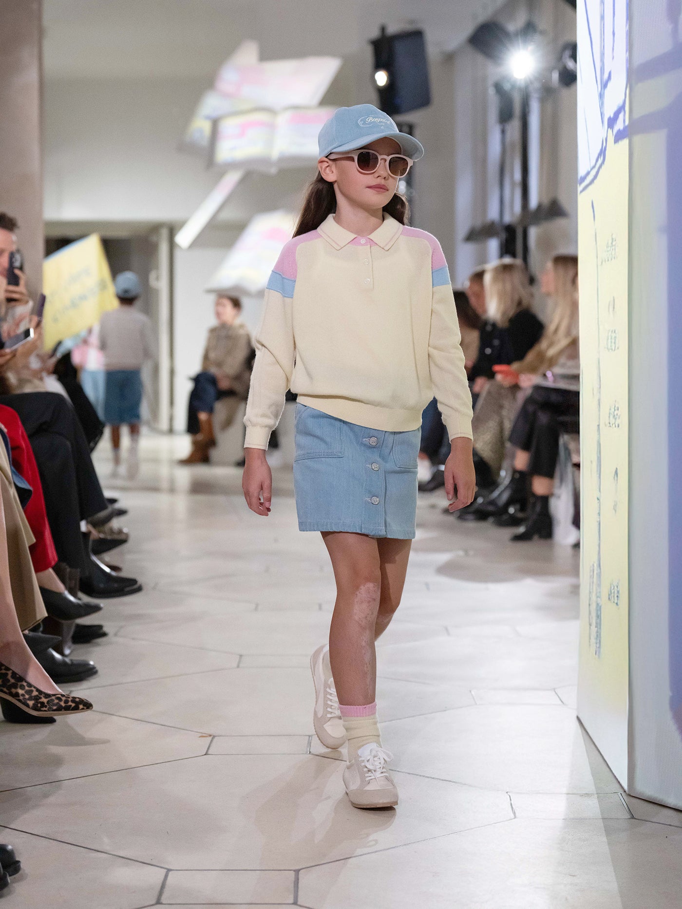 Gonna in denim Dexie Bonpoint x Guest in Residence con ricami