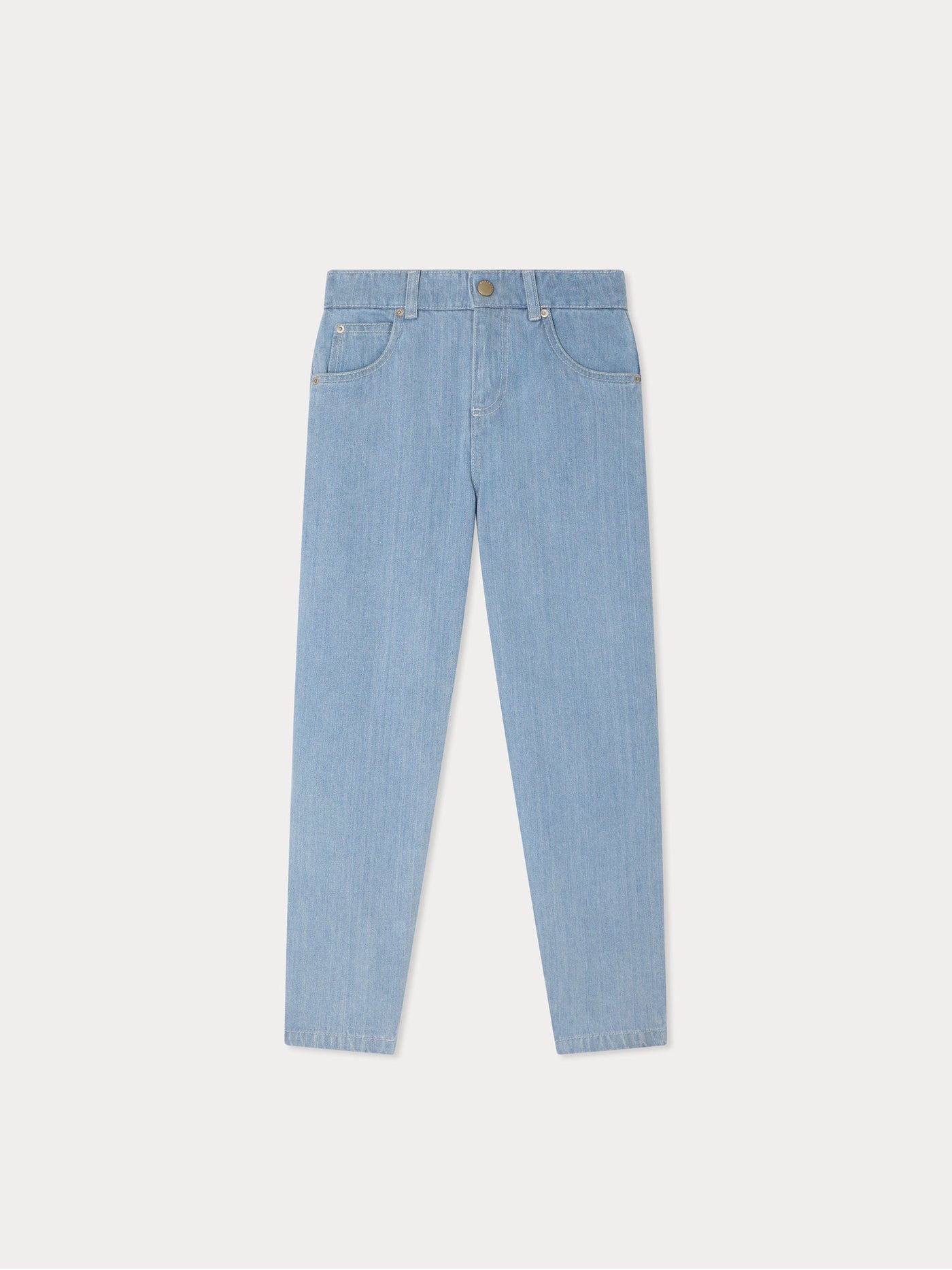 Bonpoint x Guest in Residence Eliott mixed denim trousers with embroidery
