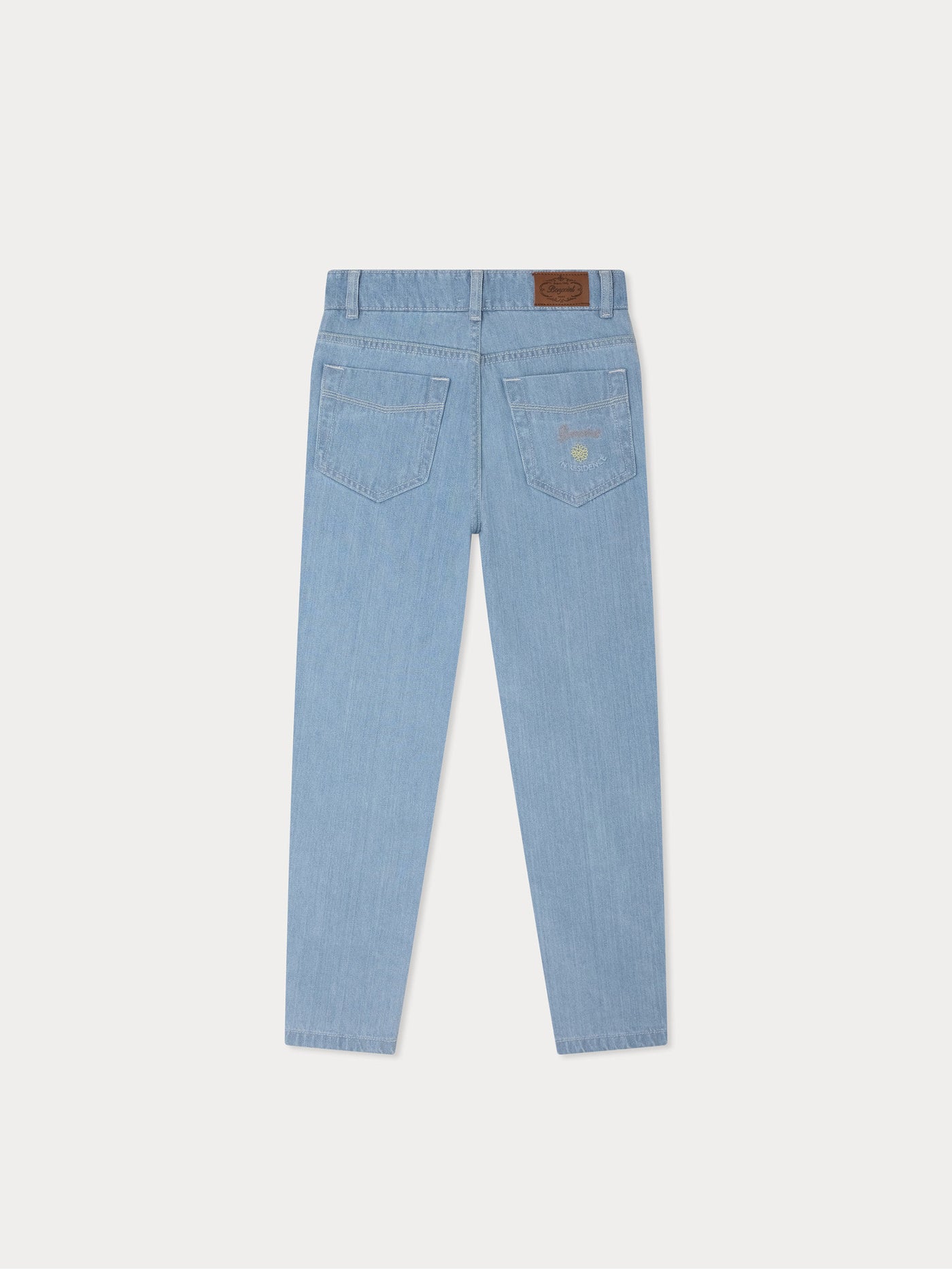 Bonpoint x Guest in Residence Eliott Denim-Mixhose mit Stickerei