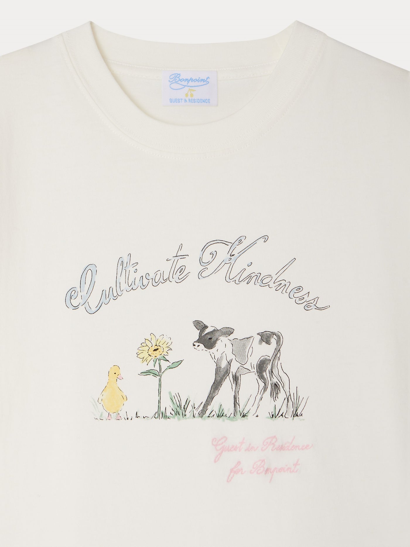 Maglietta unisex in cotone biologico disegnata a mano Bonpoint x Guest in Residence Thibald