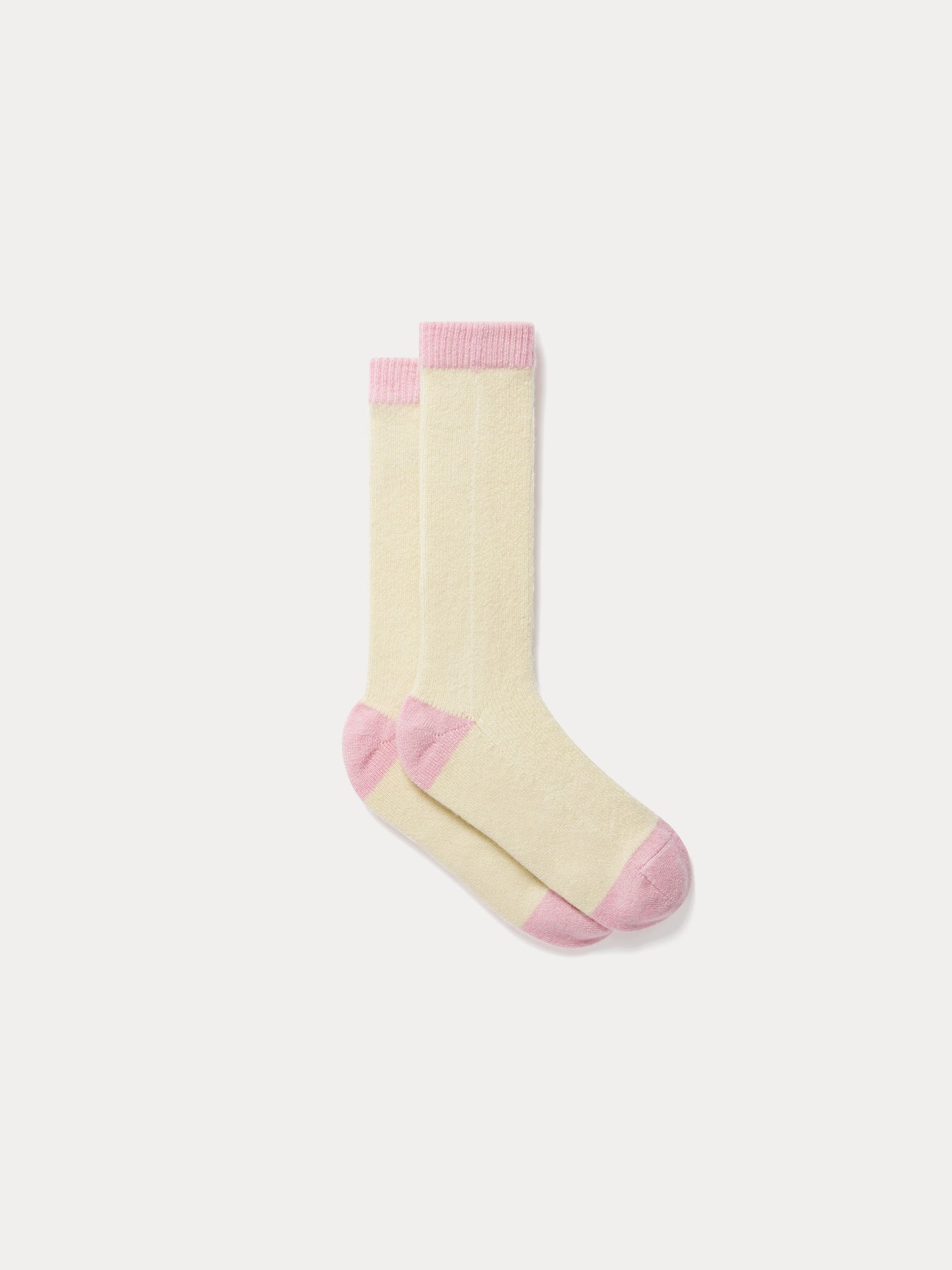 Bonpoint x Guest in Residence Chaussettes mixte Loran en cachemire jaune clair