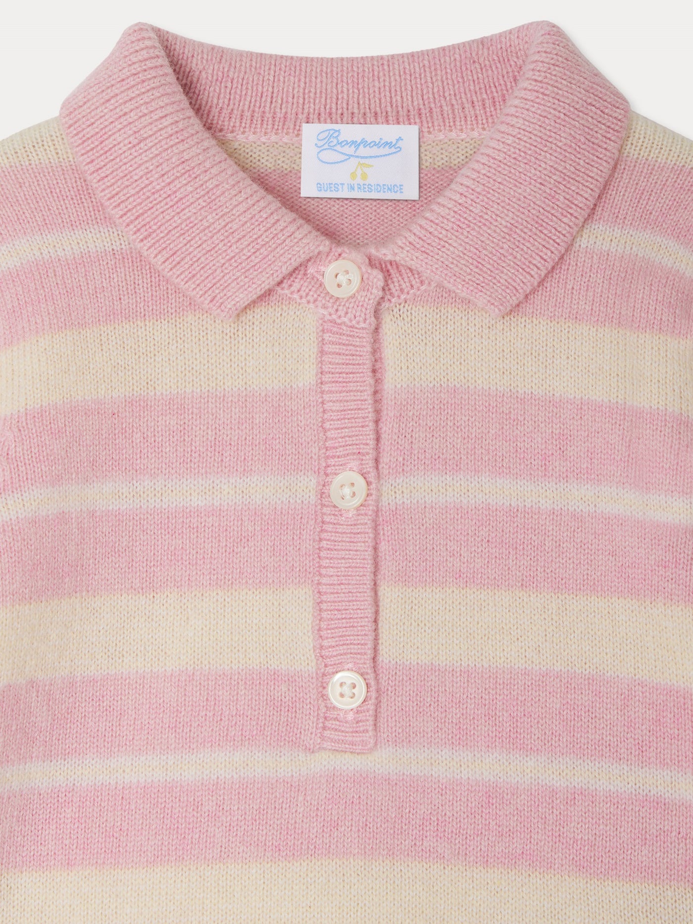 Set a righe in cashmere rosa Lumi Bonpoint x Guest in Residence