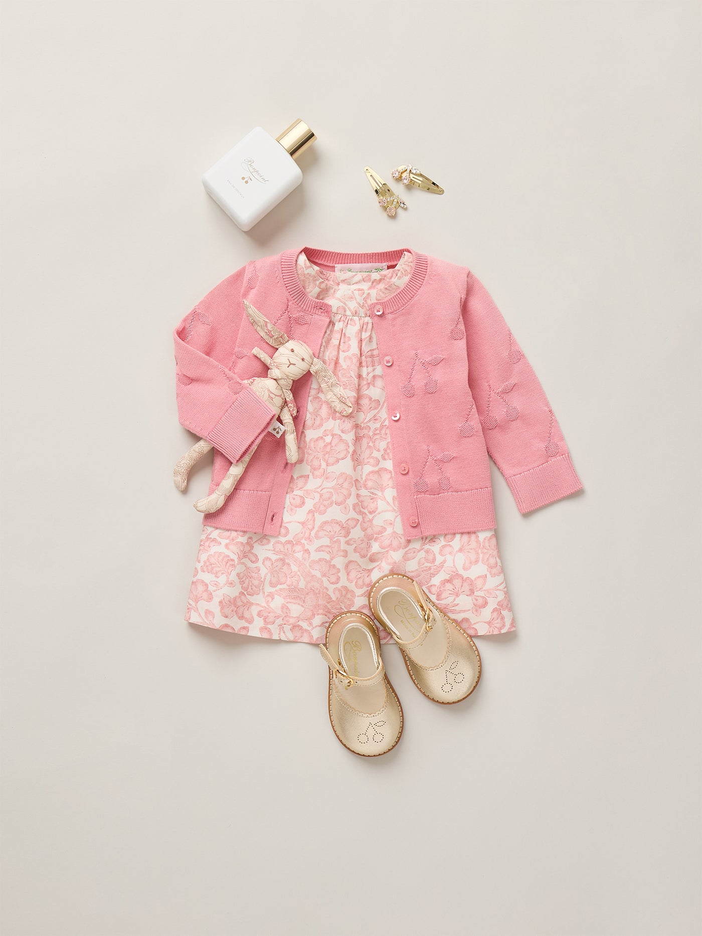 Cachouli-Kleid mit Ballonärmeln aus Bio-Baumwolle