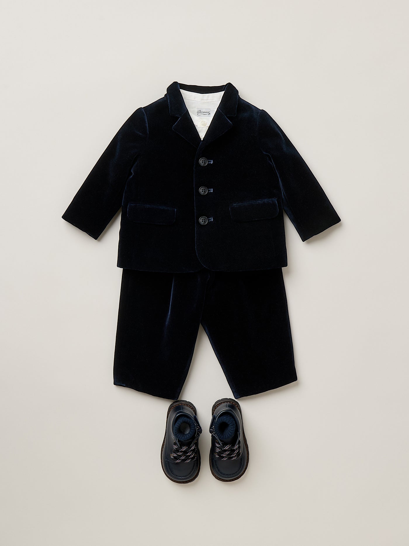 Baby-Jacke Leopold marineblau aus Bio-Baumwolle