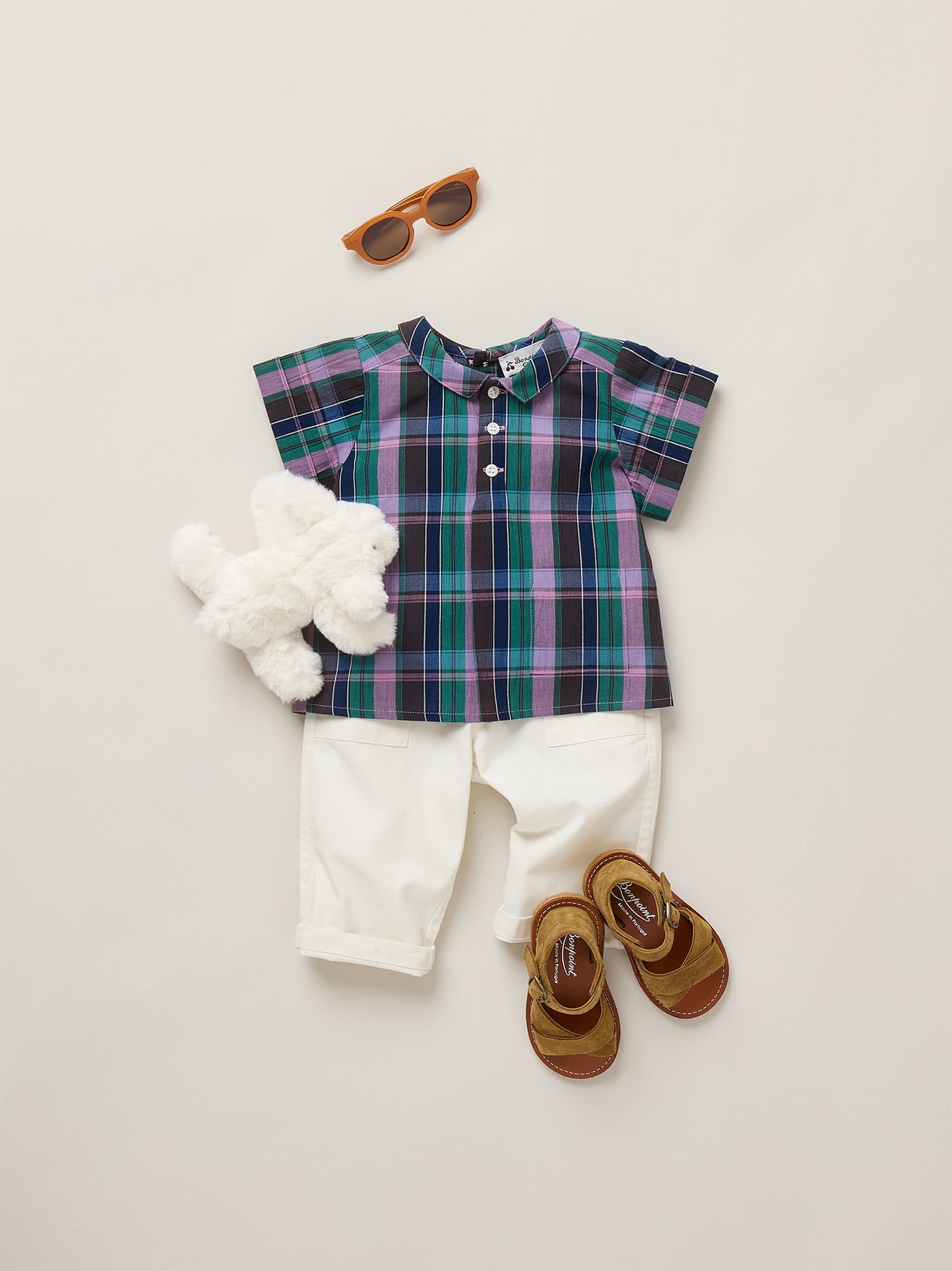 Chemise Luigi en coton madras biologique 