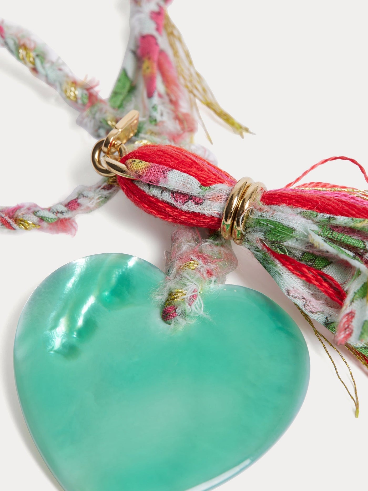 Child's mother-of-perle heart pendant necklace