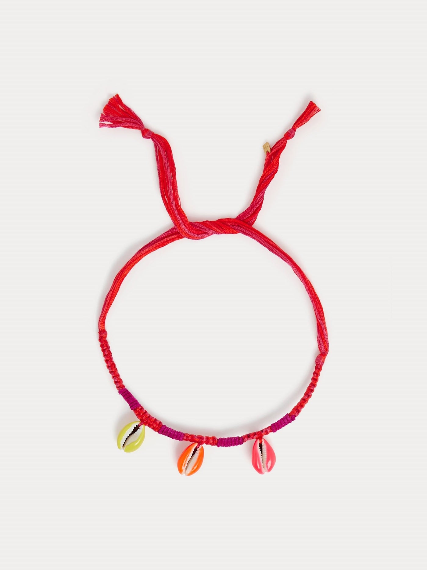 Halskette mit 3 rosa Muscheln