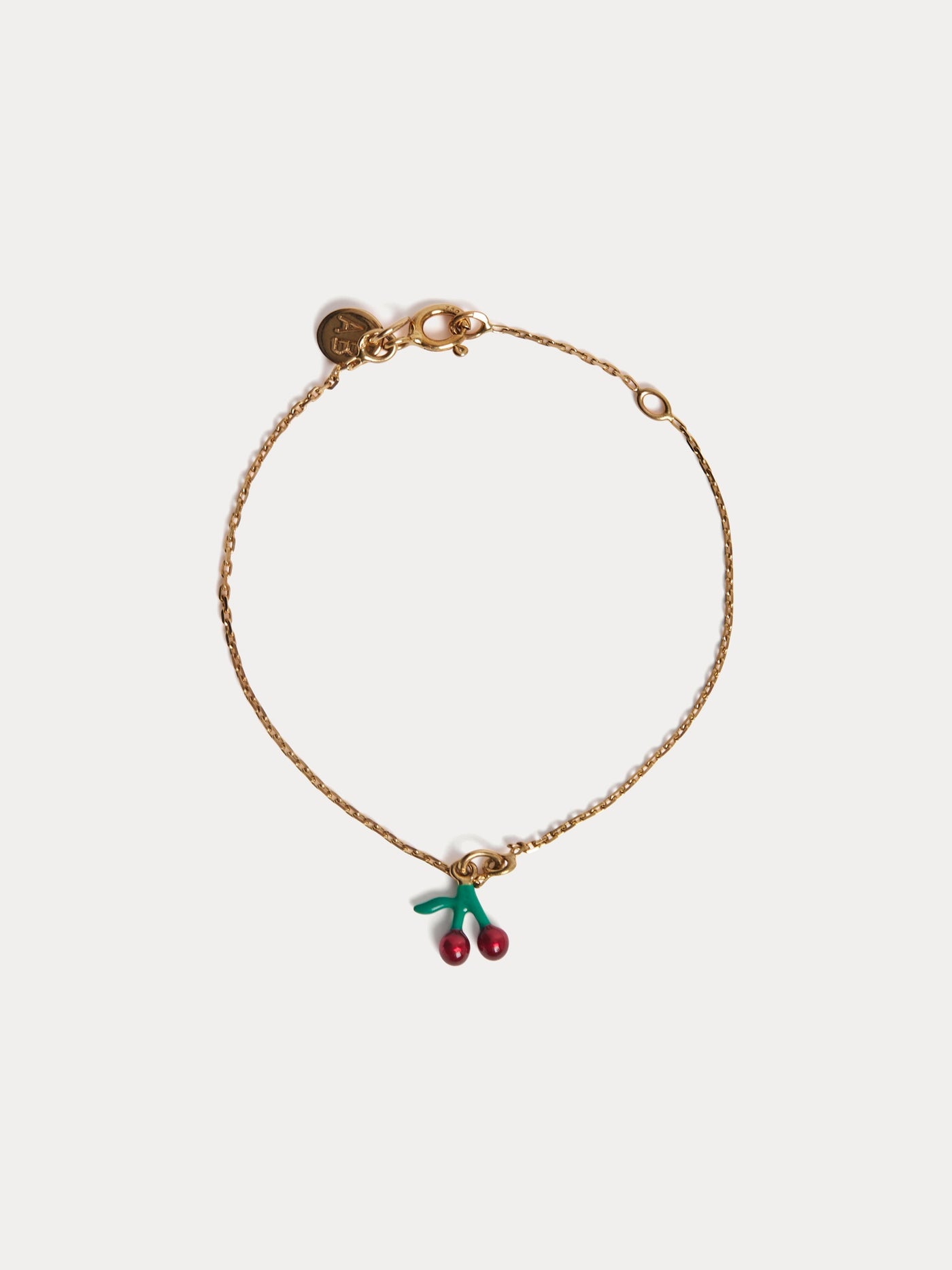 Bonpoint x Aurélie Biderman Bracelet Or Rose Cerise emaillée