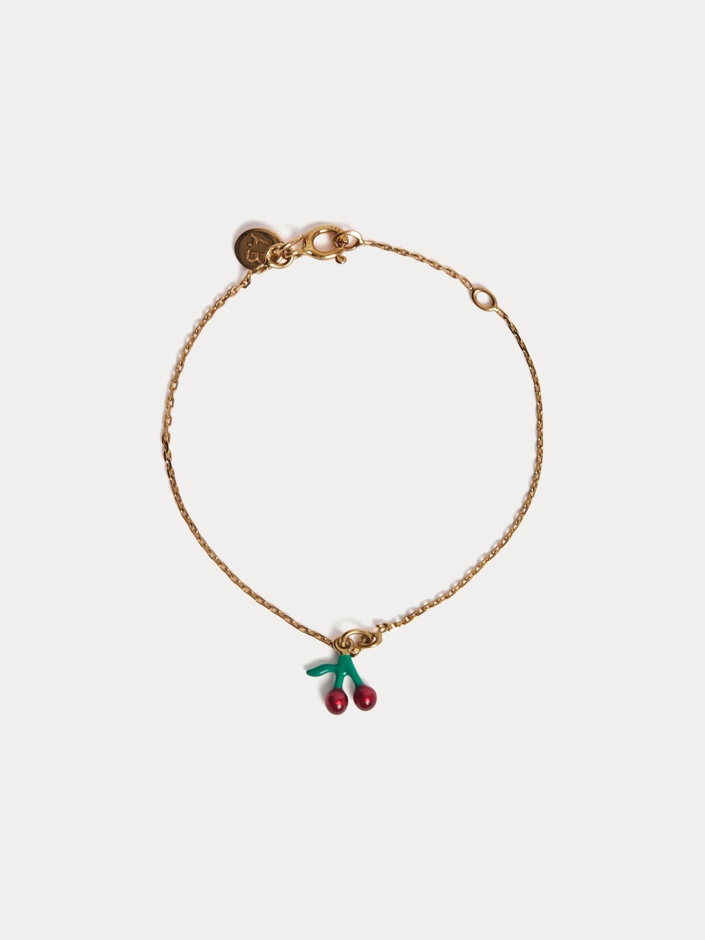 Bracelet Or Rose Cerise emaillée