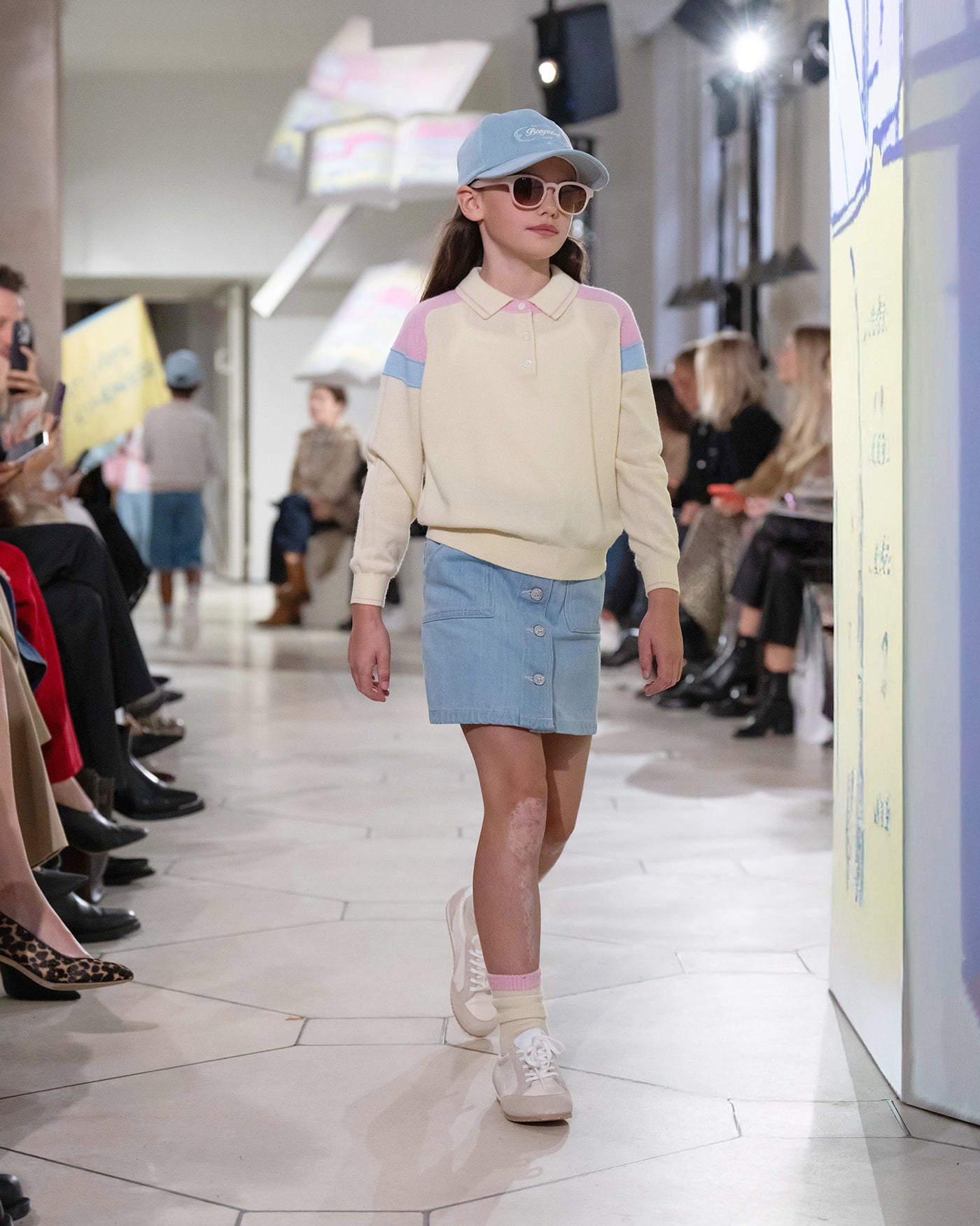 Look bambina Bonpoint x Guest in Residence - Maglione polo in cashmere