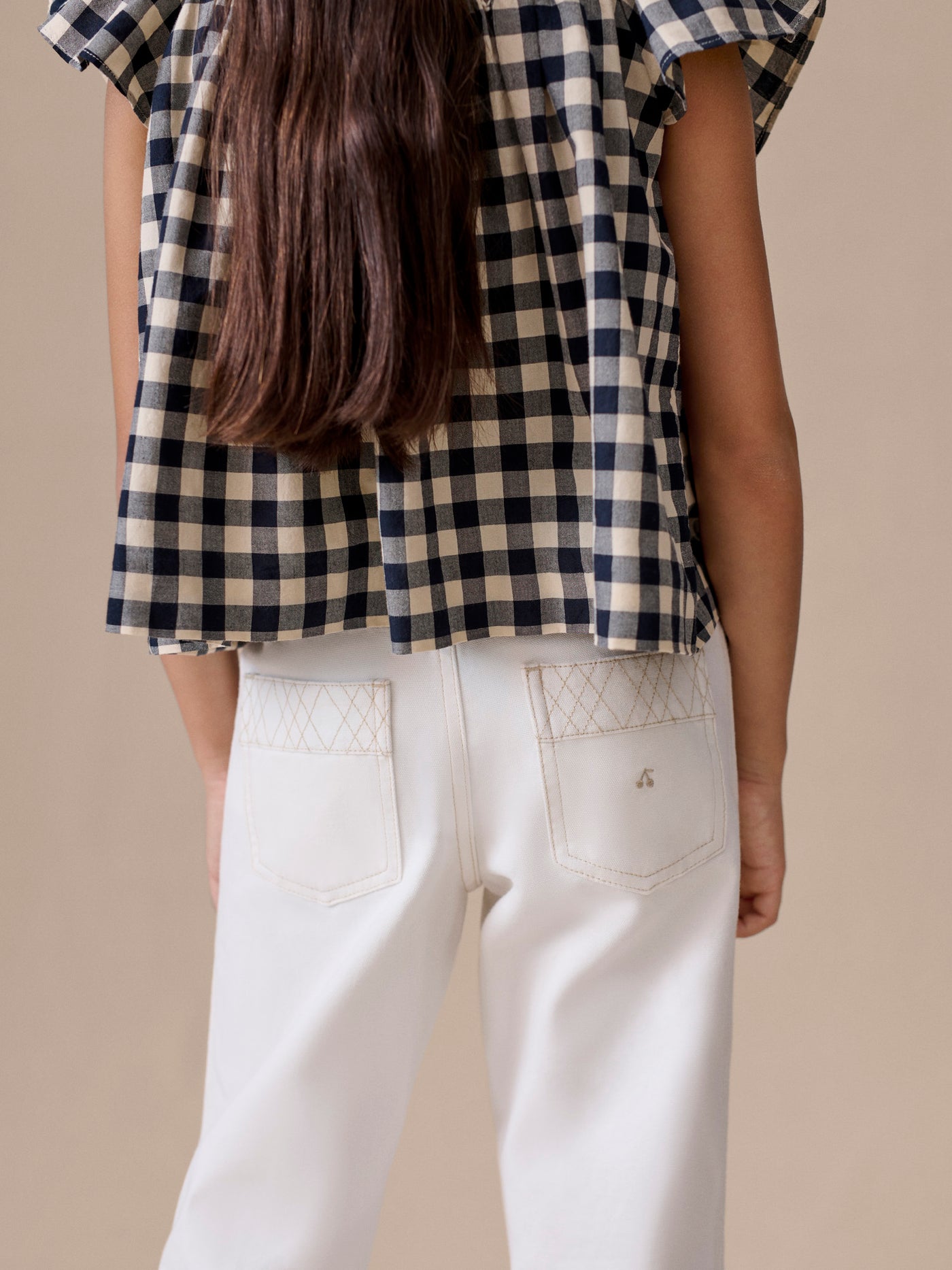 Eloha wide-leg embroidered trousers in organic cotton