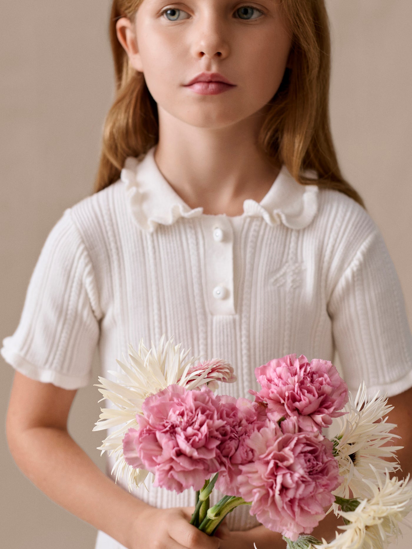 Lobelie Rüschenkleid aus Bio-Baumwolle und Kaschmir