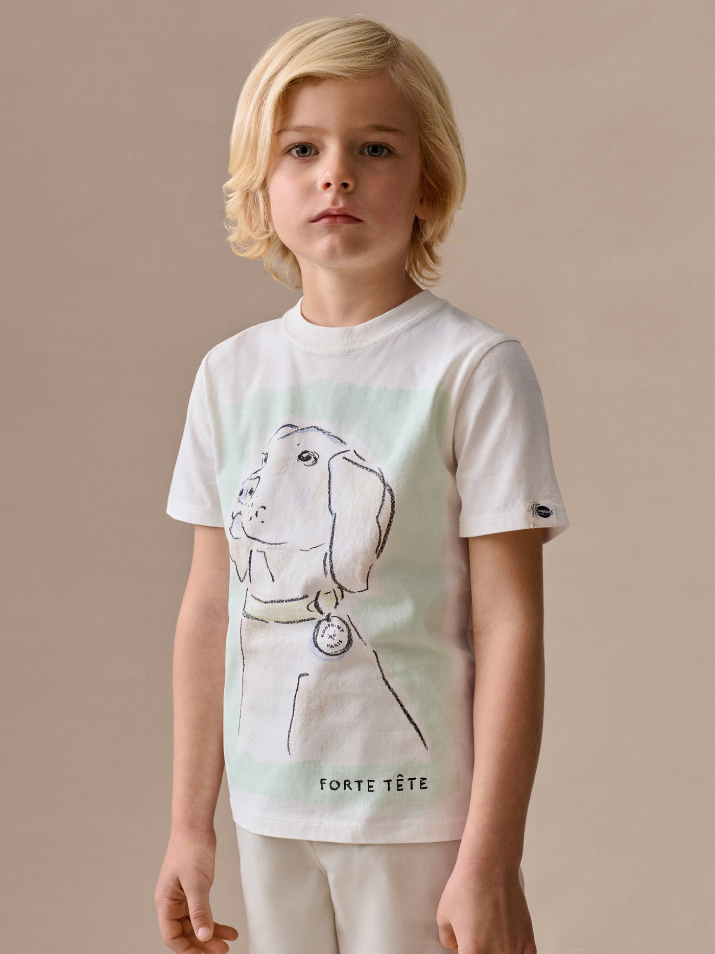 Thibald forte-tête printed t-shirt in organic cotton
