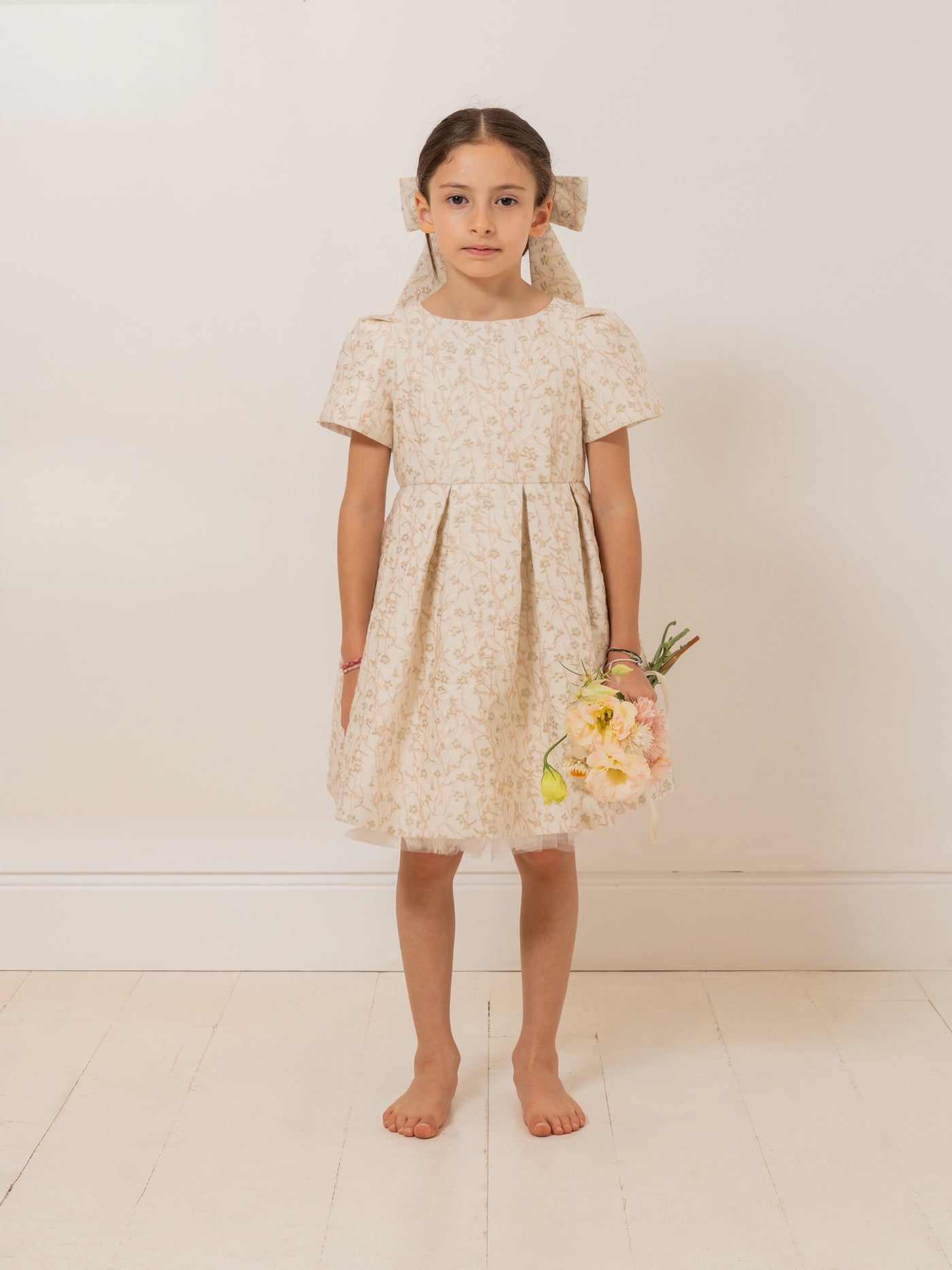 Lilibet floral dress with tulle petticoat