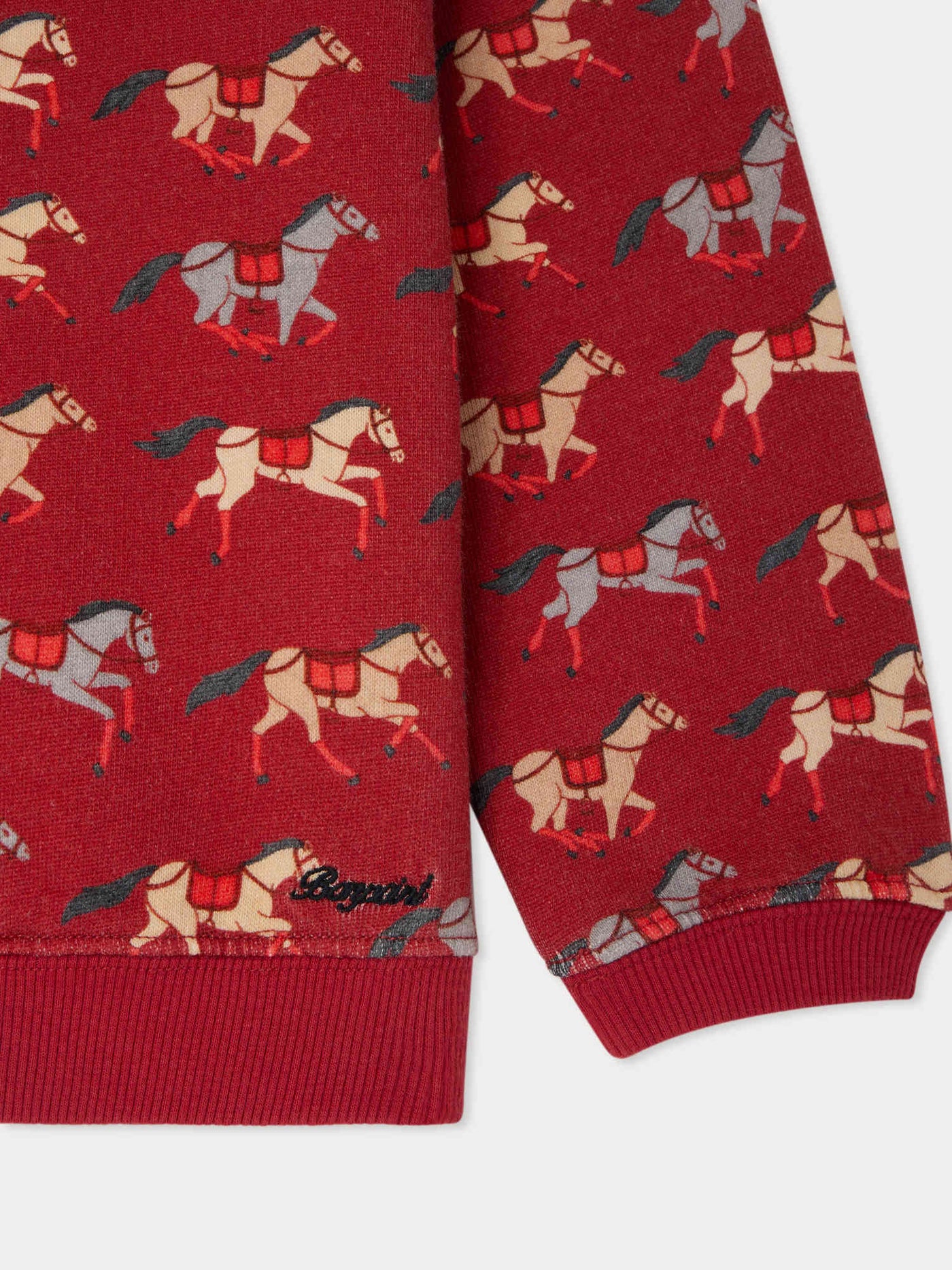 Tonino Sweatshirt aus Bio-Baumwolle mit Pferdeaufdruck