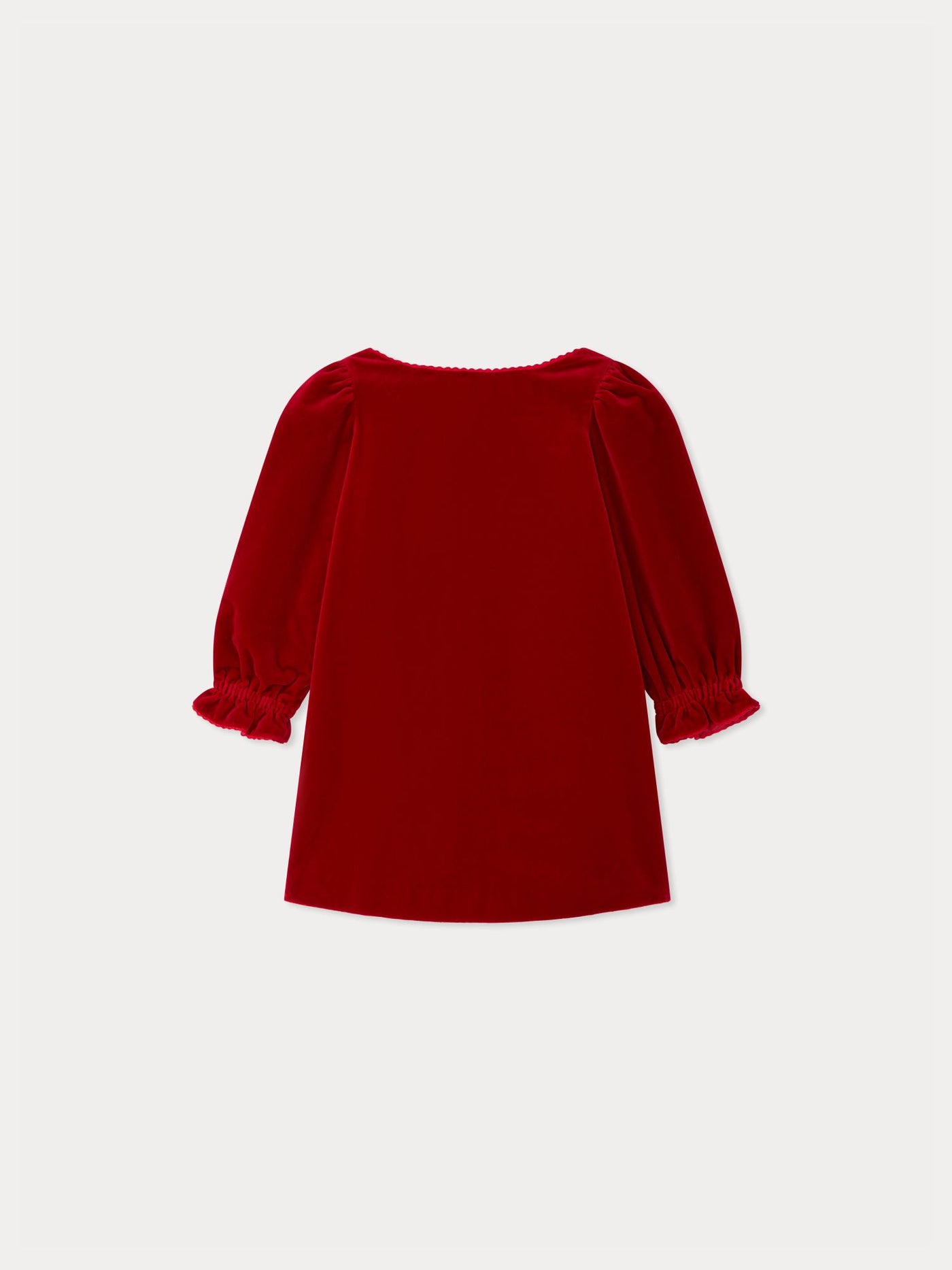 Jove dress with a tie at the back in organic cotton velvet Bonpoint Jove dress with a tie at the back in organic cotton velvet Bonpoint