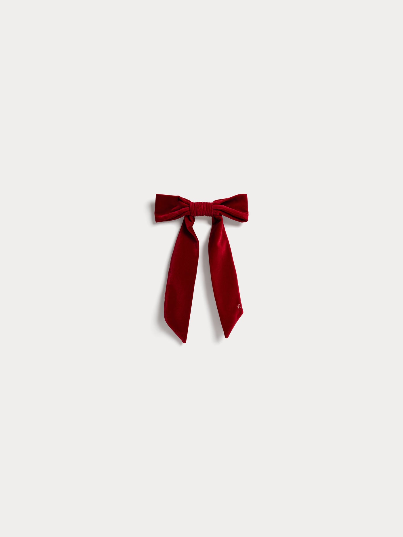 Barrette Domina en velours rouge