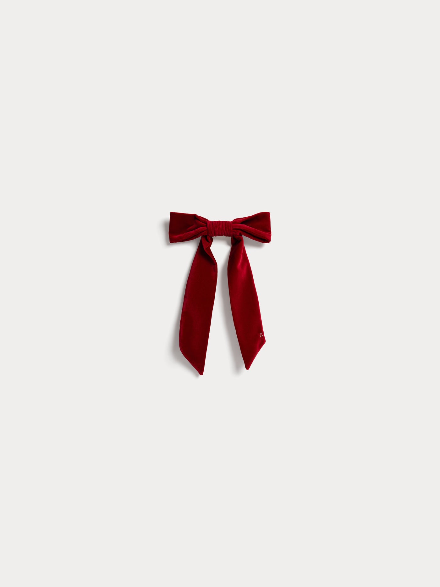 Barrette Domina en velours rouge
