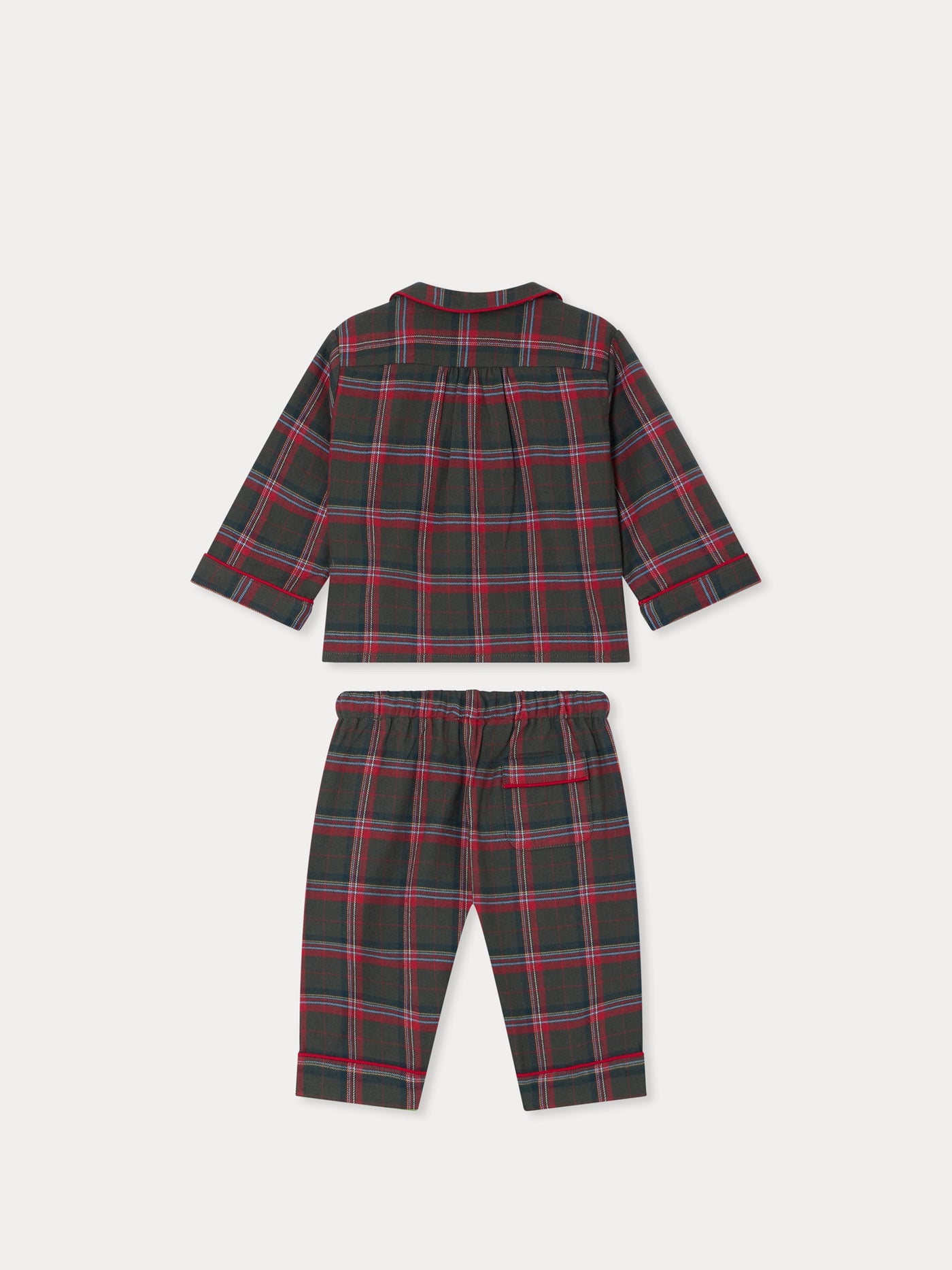 Joan, zweiteiliger karierter Pyjama aus Bio-Baumwolle