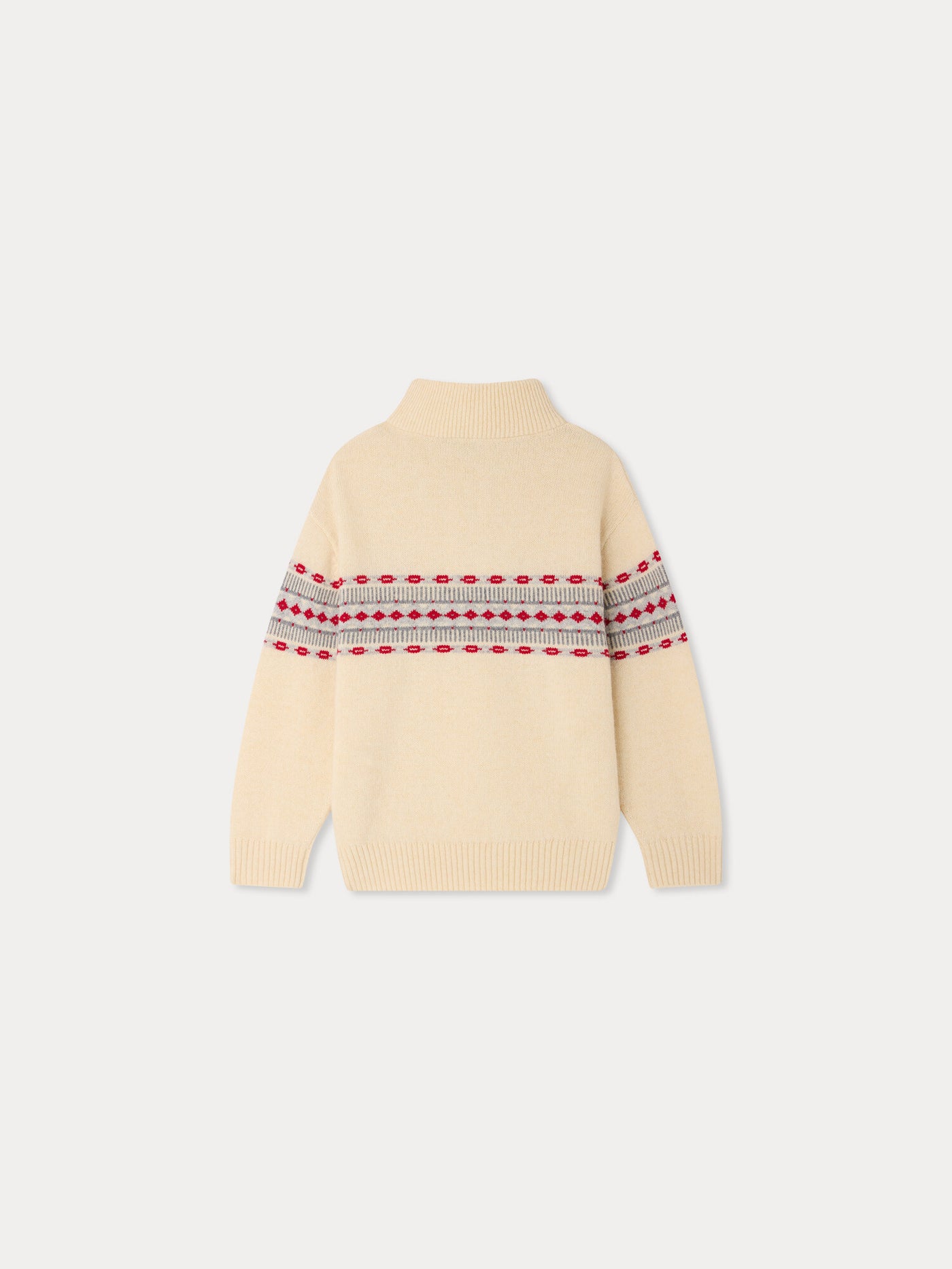 Pull Manfred en laine jacquard brodé