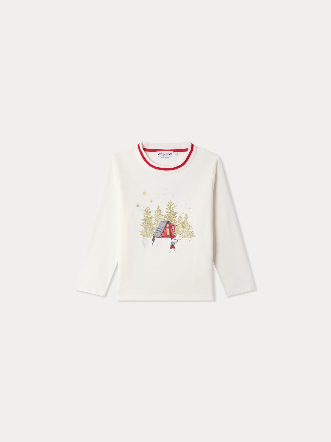 T-shirt Milian imprime Merry Winter en coton biologique