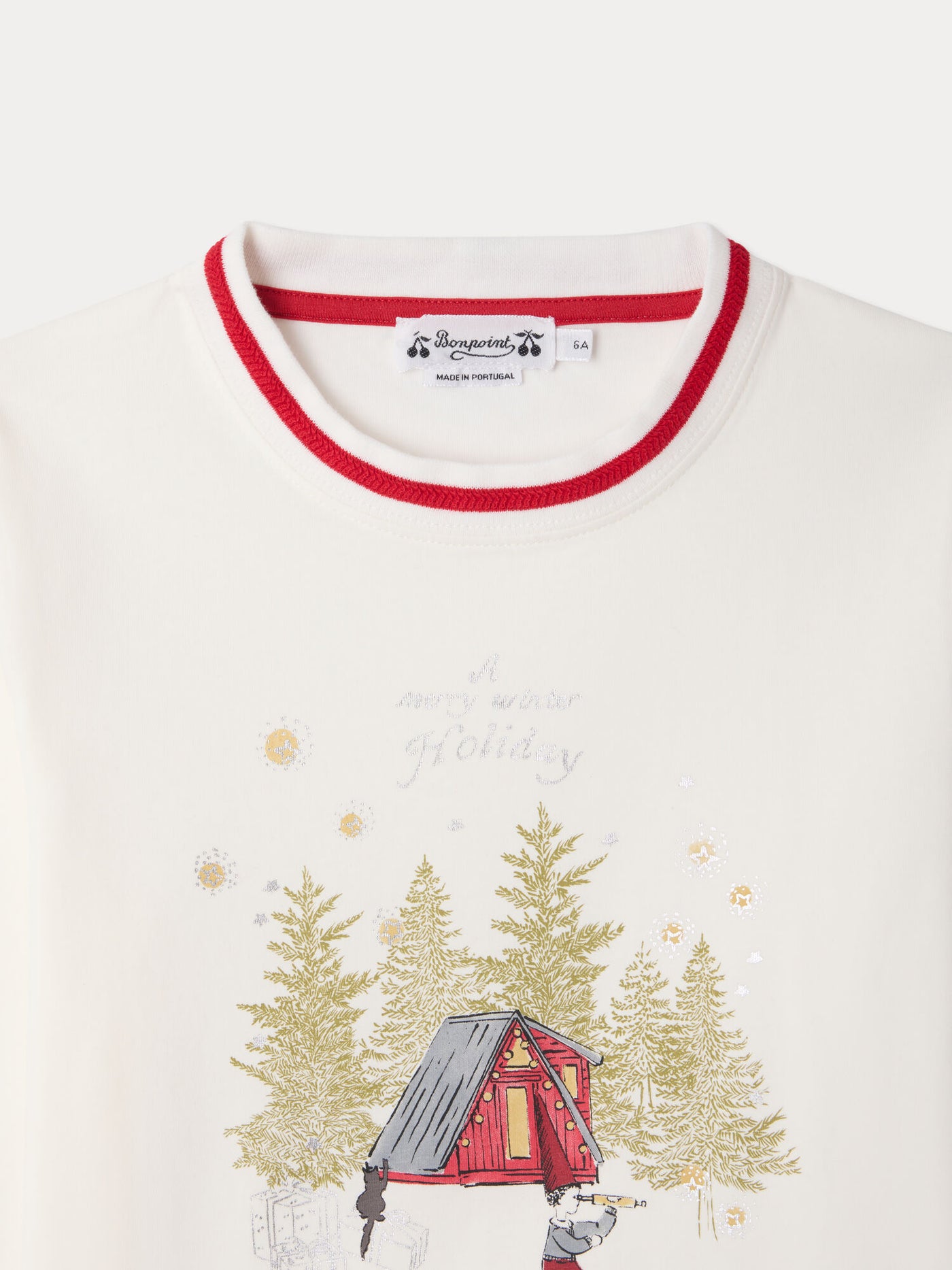 T-shirt Milian imprime Merry Winter en coton biologique