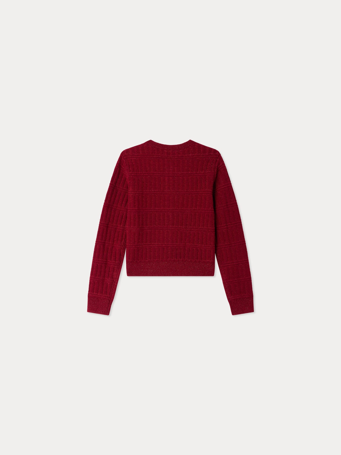 Cardigan Giovanna col rond brodé cerise