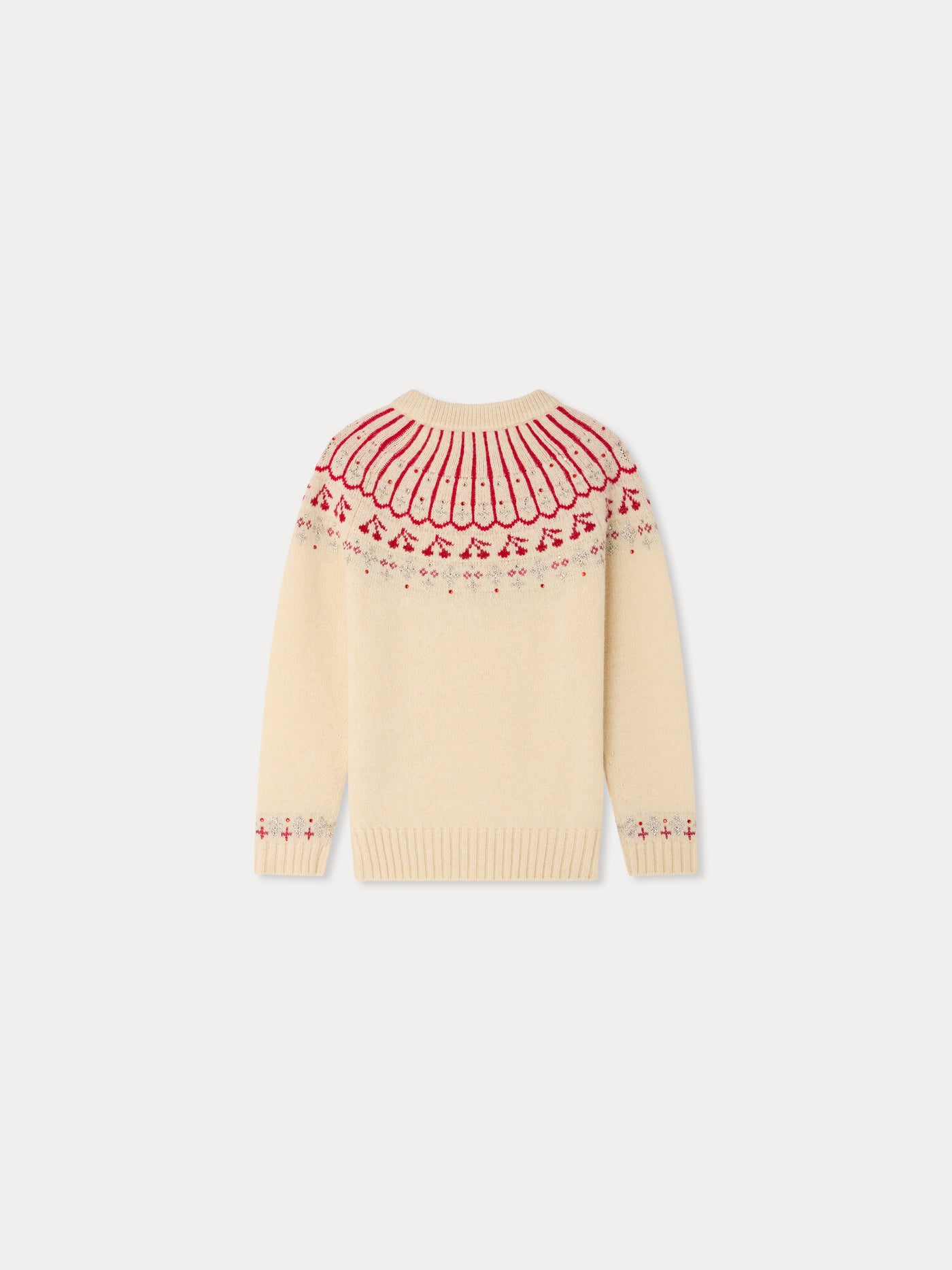 Pull Malena en laine jacquard brodé