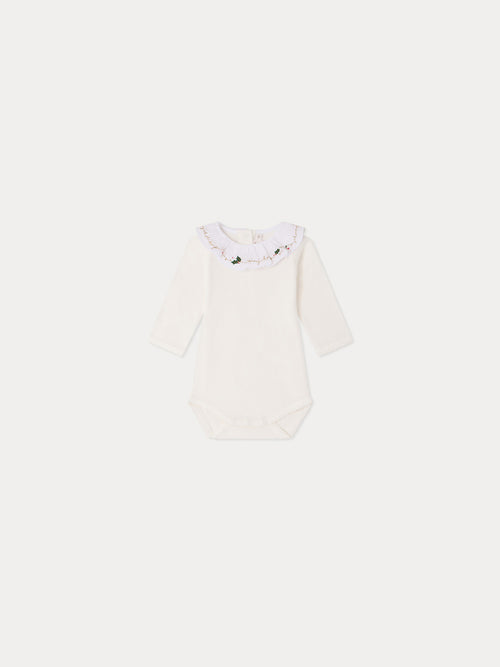Body June ricamato a mano in cotone biologico
